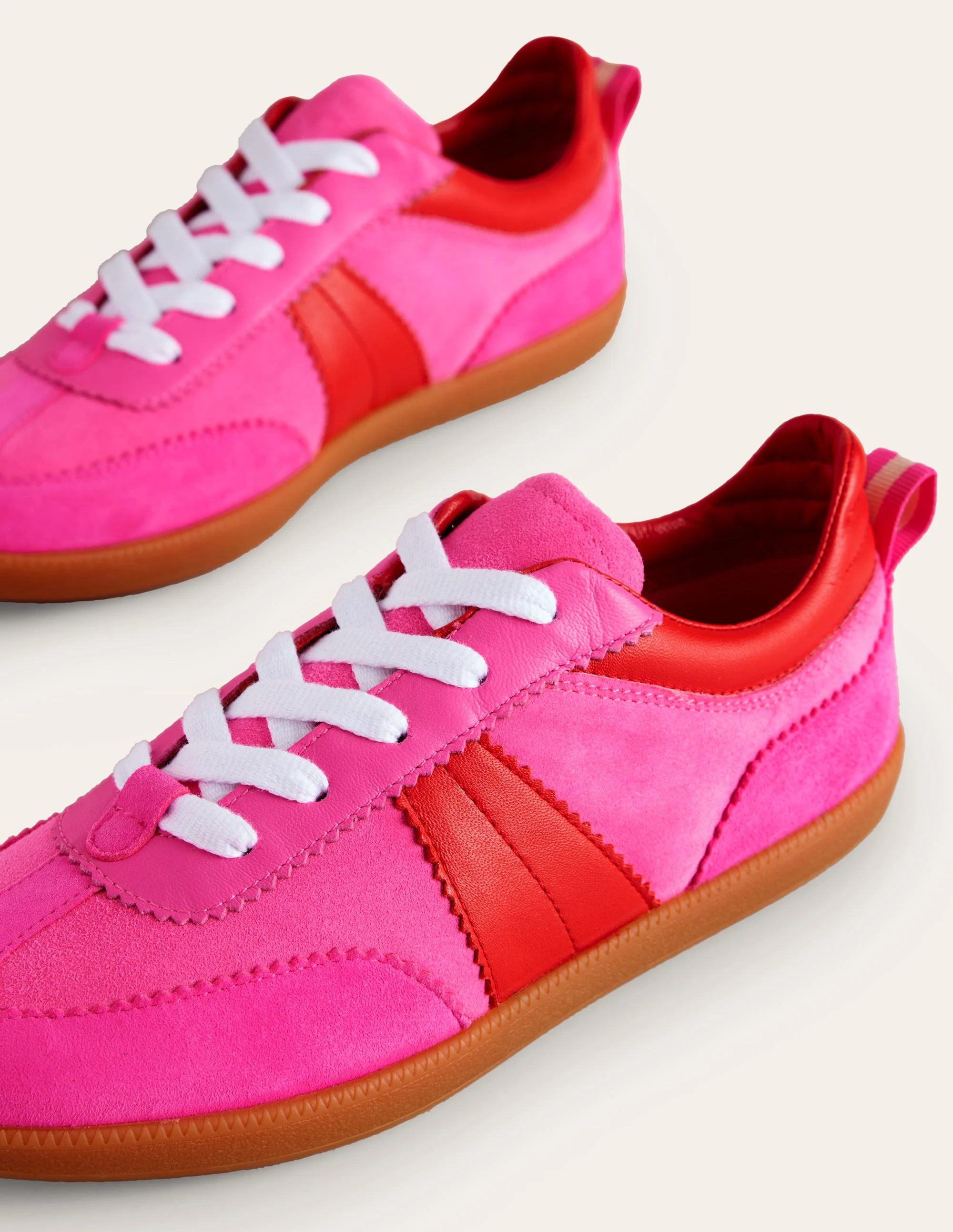 Erin Retro-Tennisschuhe-Rosa Blockfarben - Image 4
