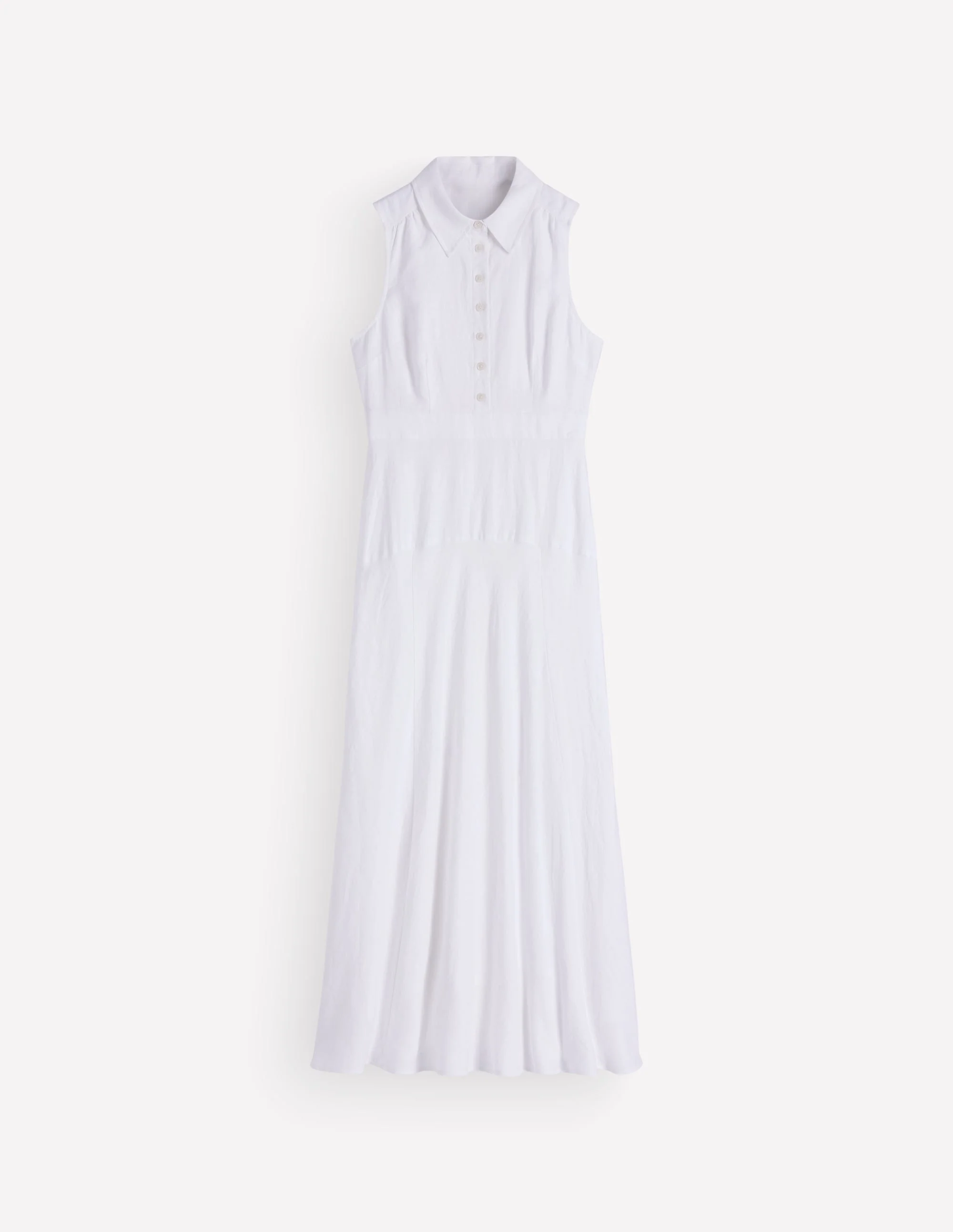 Erma Leinenkleid mit tiefer Taille-Weiß - Image 7
