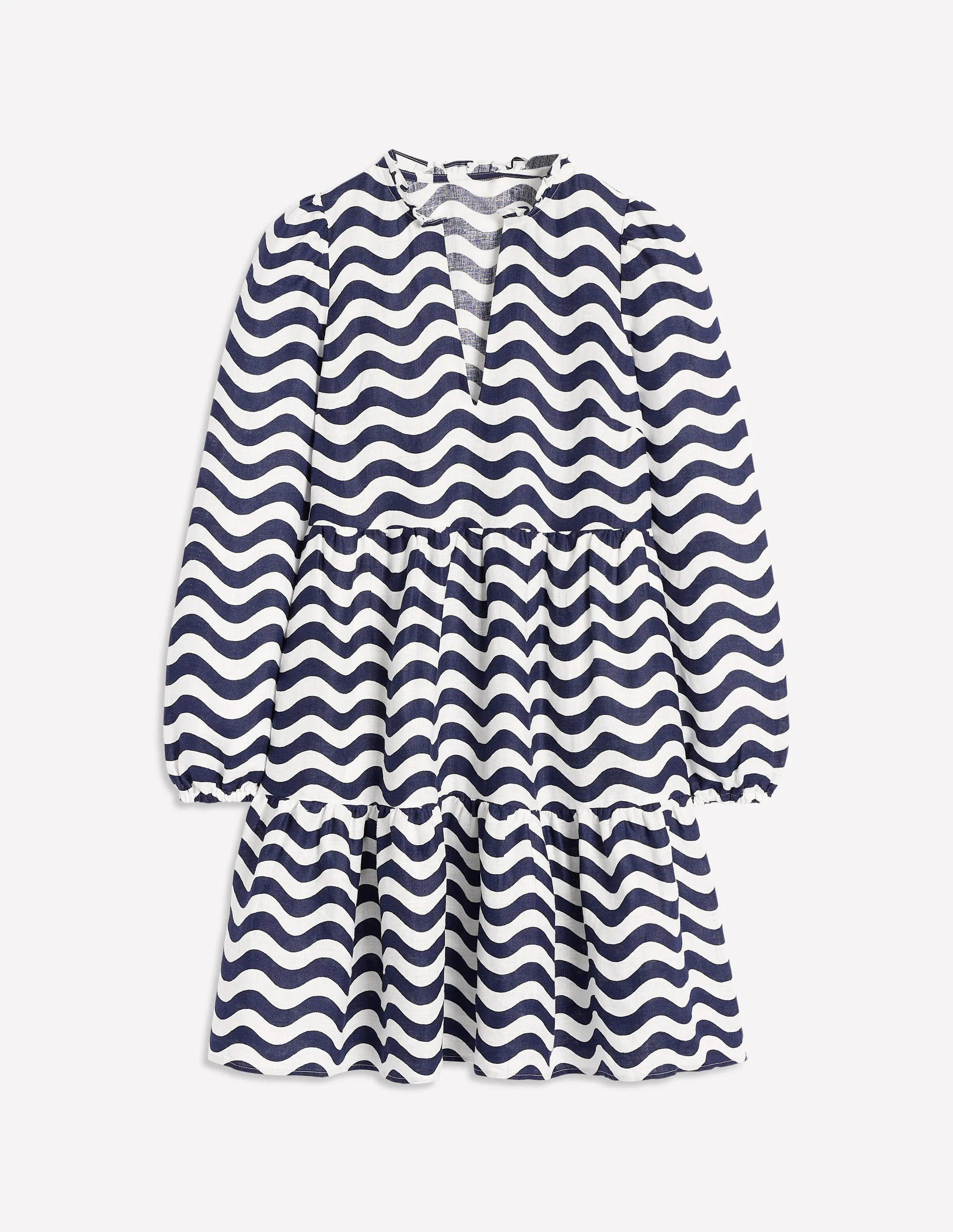Esme Minikleid aus Leinen-Französisches Marineblau, Mono-Welle - Image 6