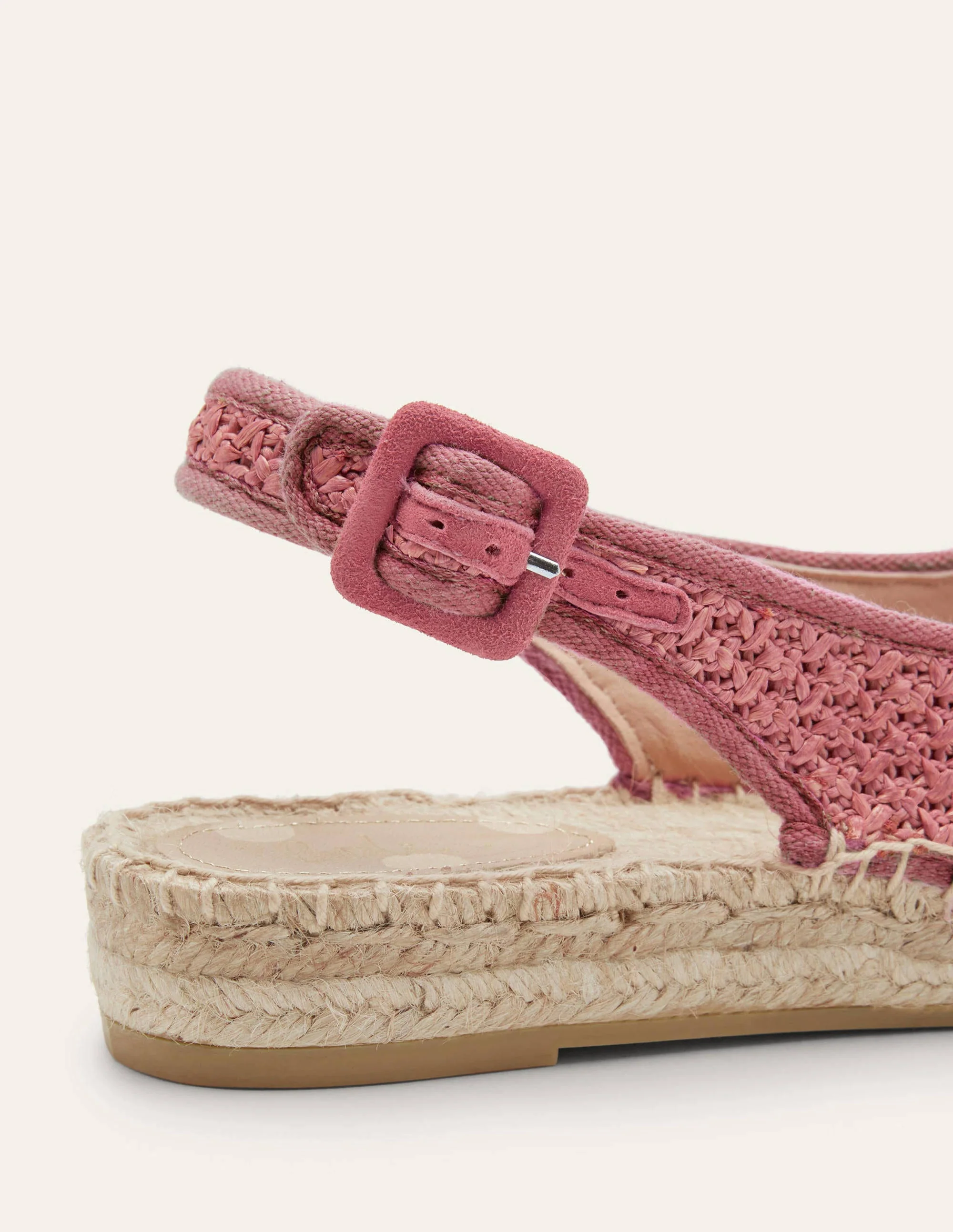 Espadrille-Riemchensandalen-Gewebt, Staubrot - Image 2