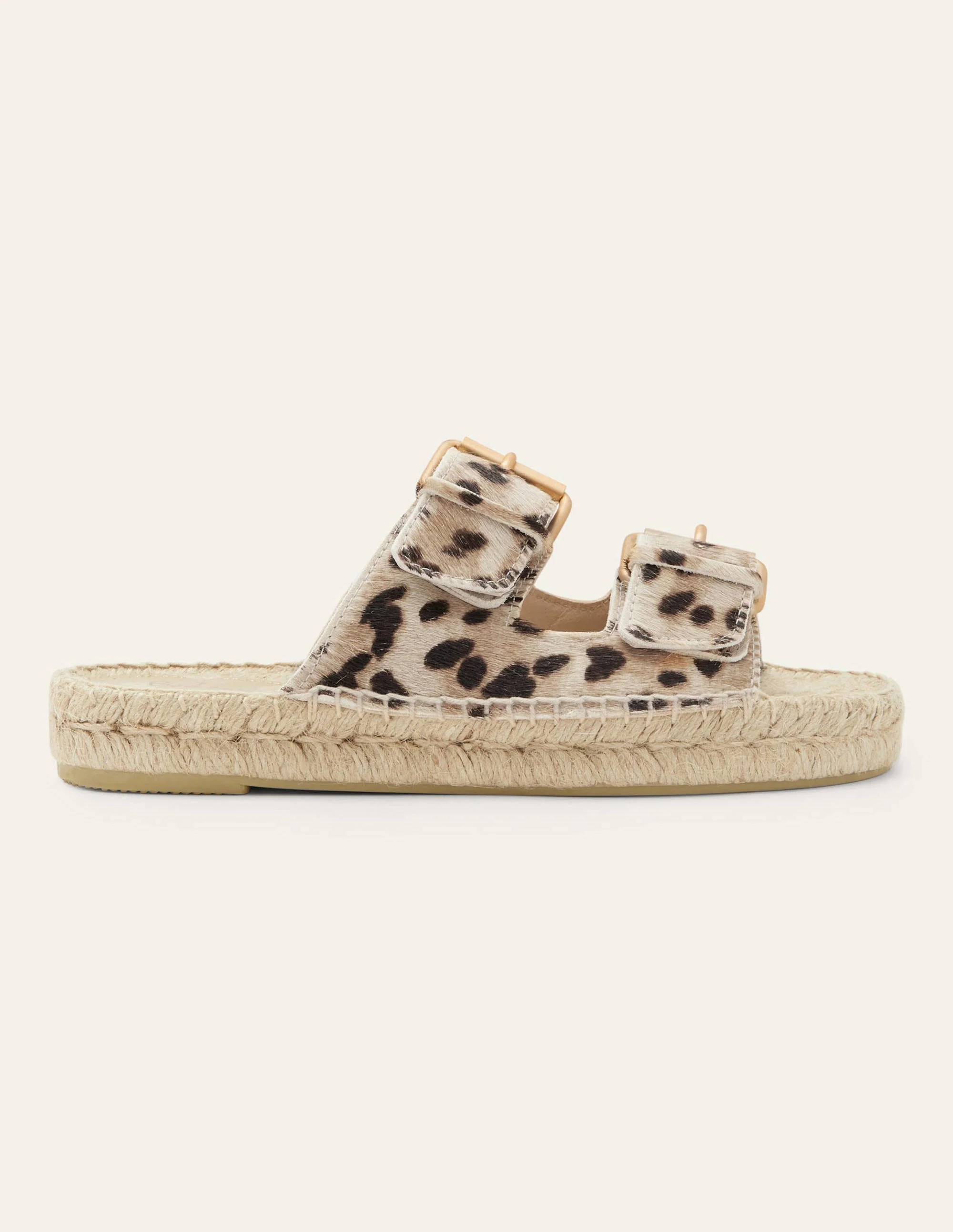Espadrille-Sandalen mit Schnalle-Natürliches Leopardenmuster - Image 2
