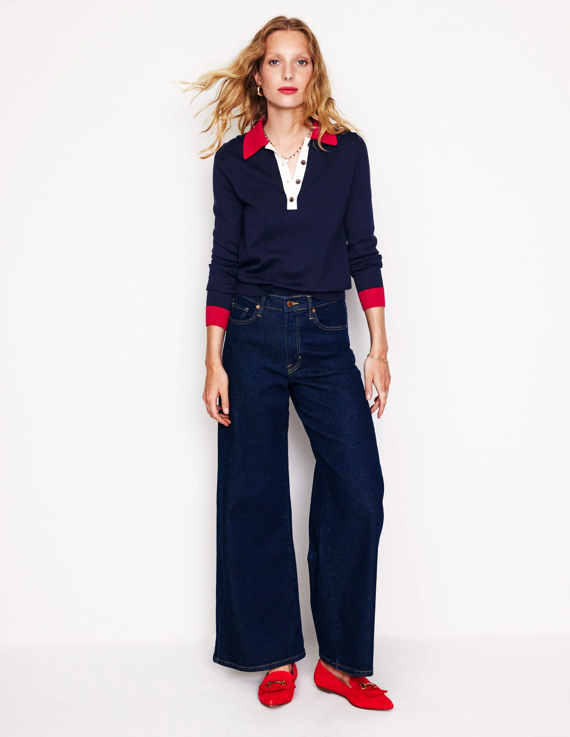 Estelle Henley-Pullover-Aqua Marine Marl - Image 4
