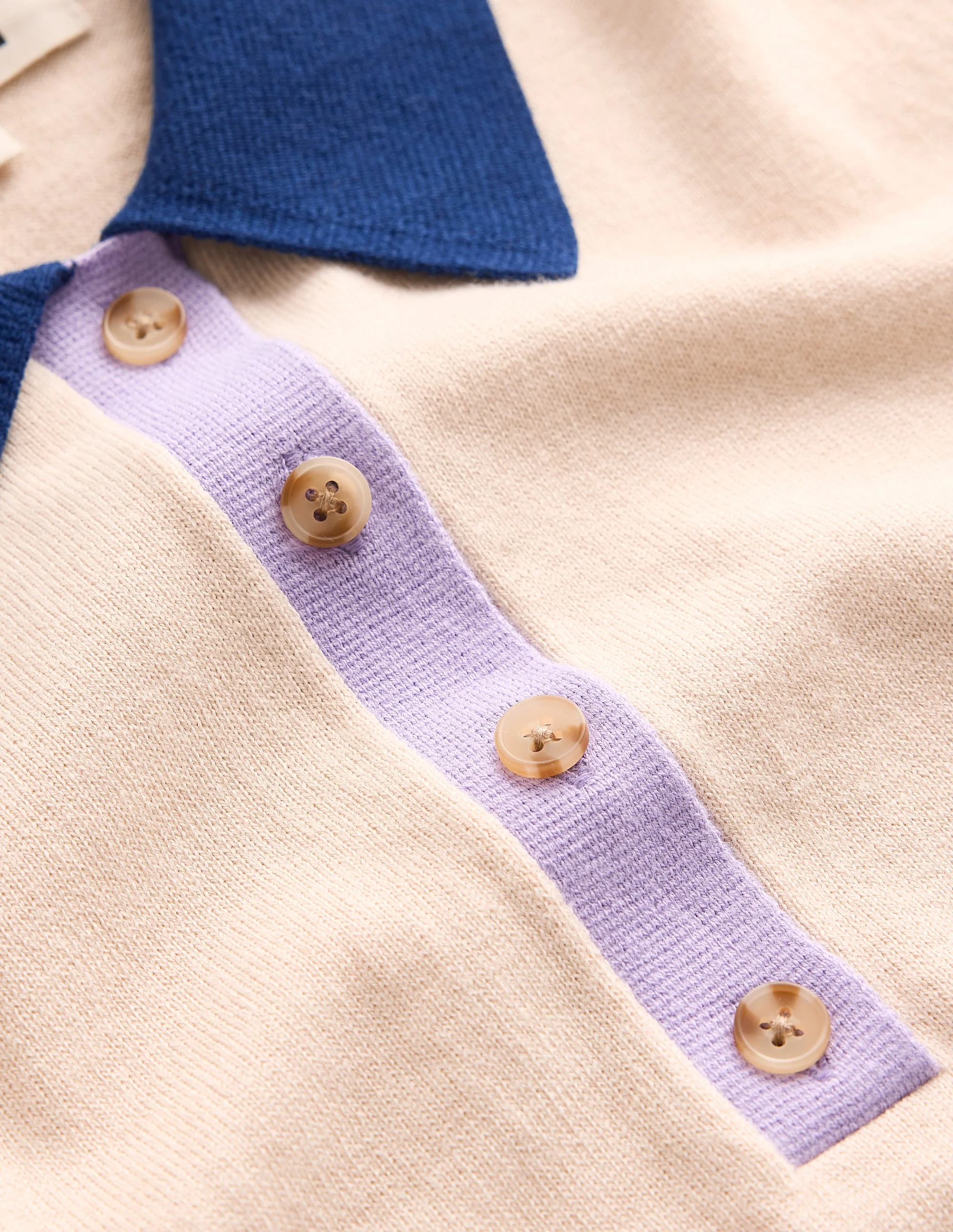 Estelle Henley-Strick-T-Shirt-Beige Meliert - Image 8