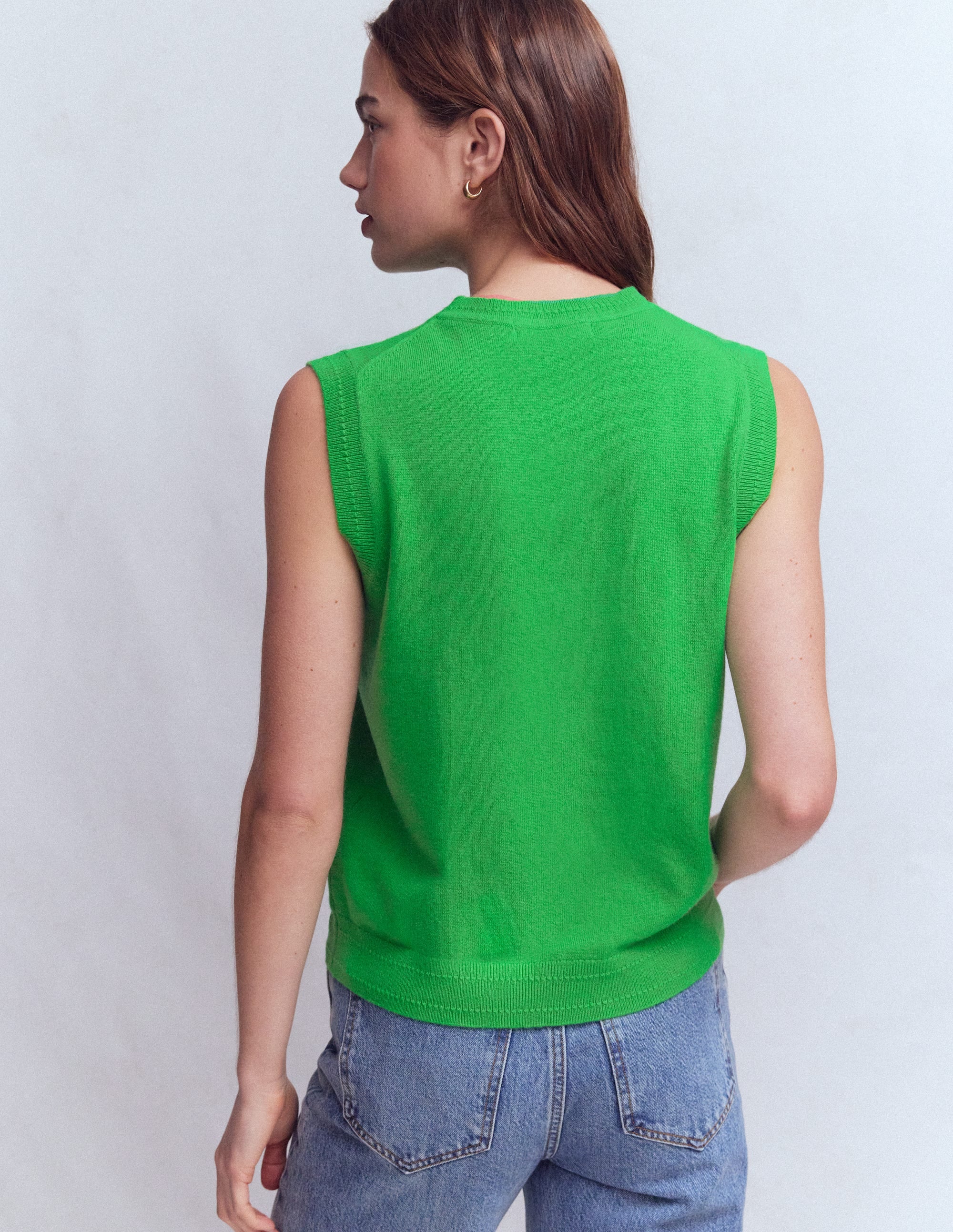 Eva Kaschmir-Pullunder-Baumgrün - Image 3