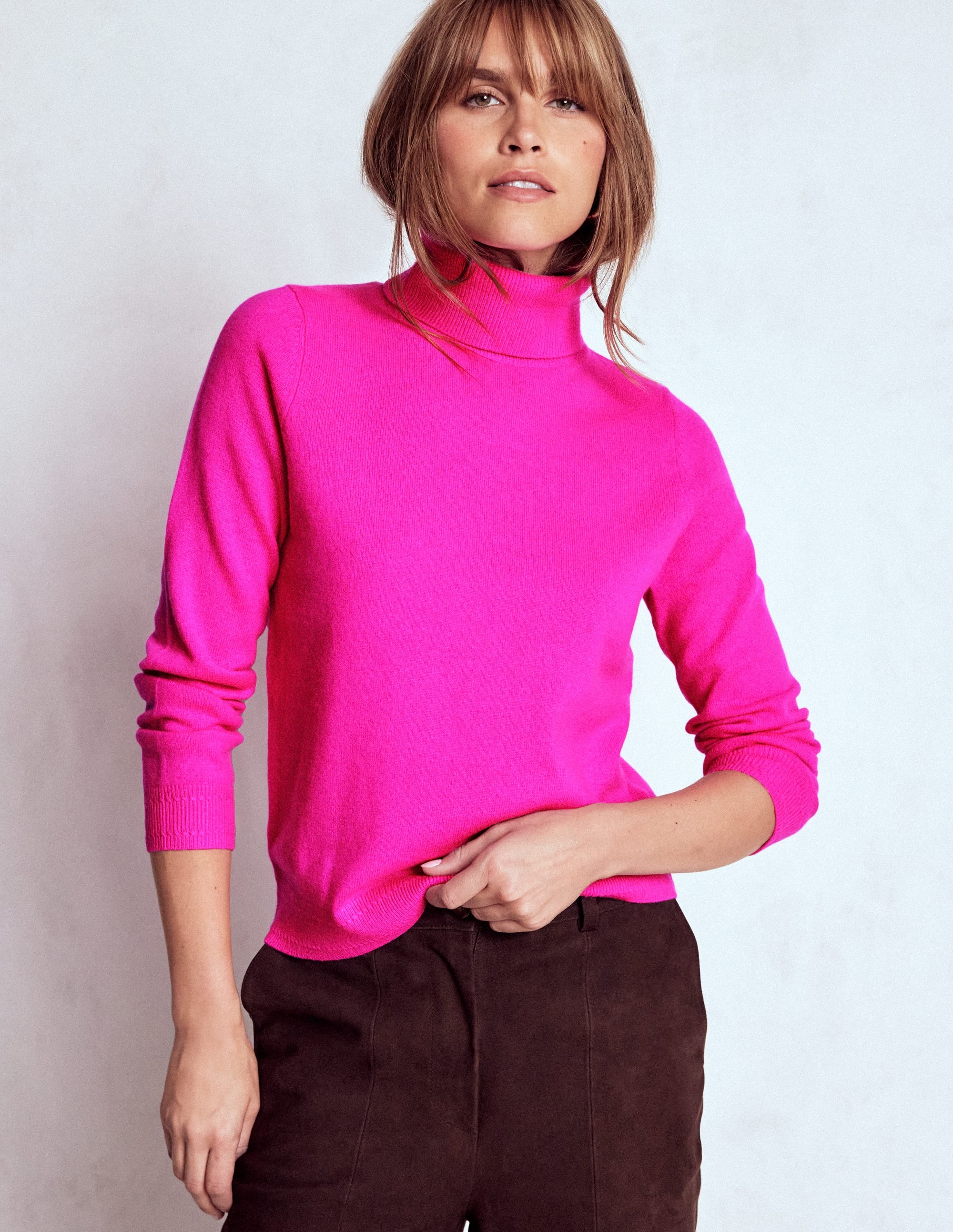 Eva Kaschmir-Rollkragenpullover-Farbenfrohes Stiefmütterchen - Image 2