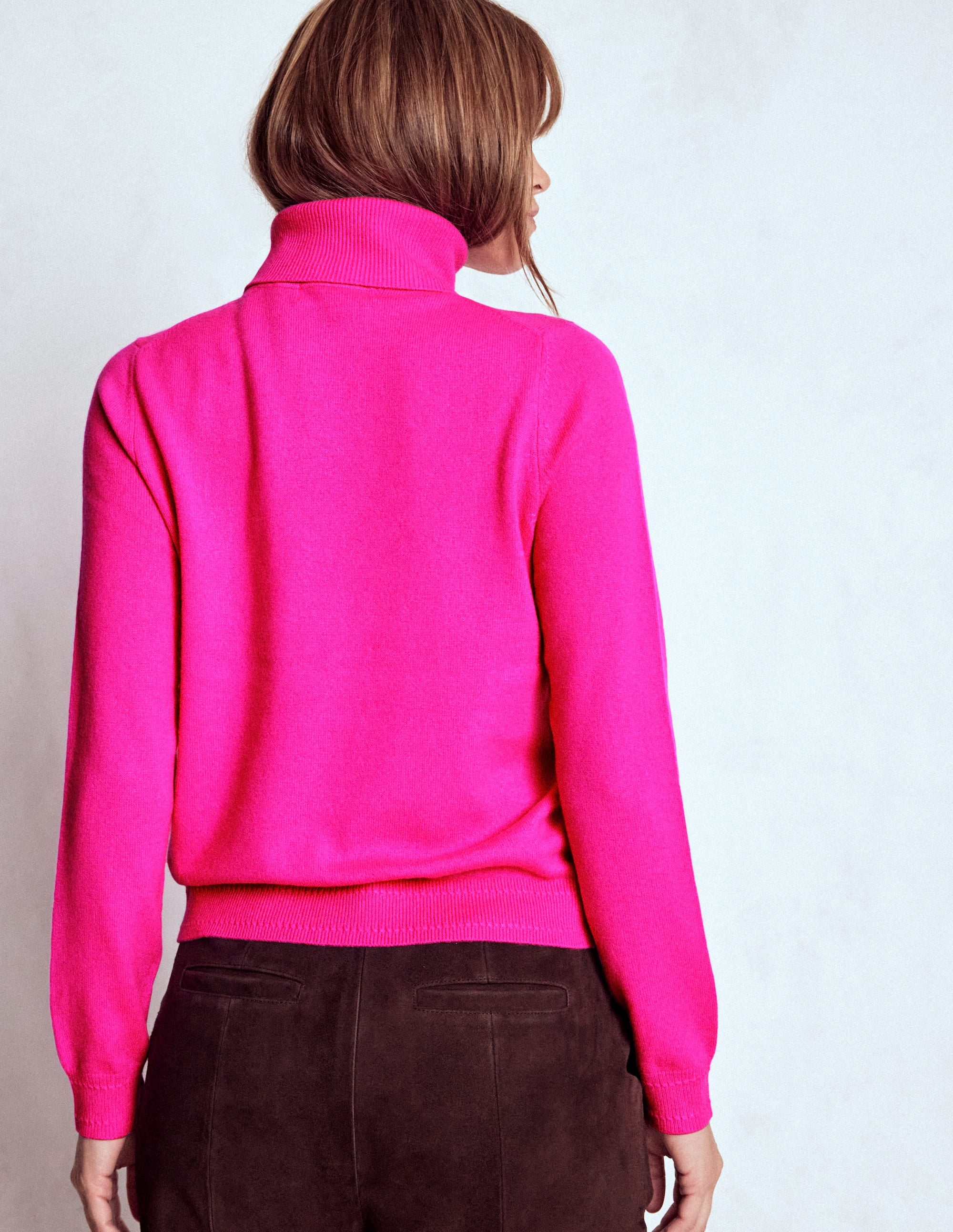 Eva Kaschmir-Rollkragenpullover-Farbenfrohes Stiefmütterchen - Image 3