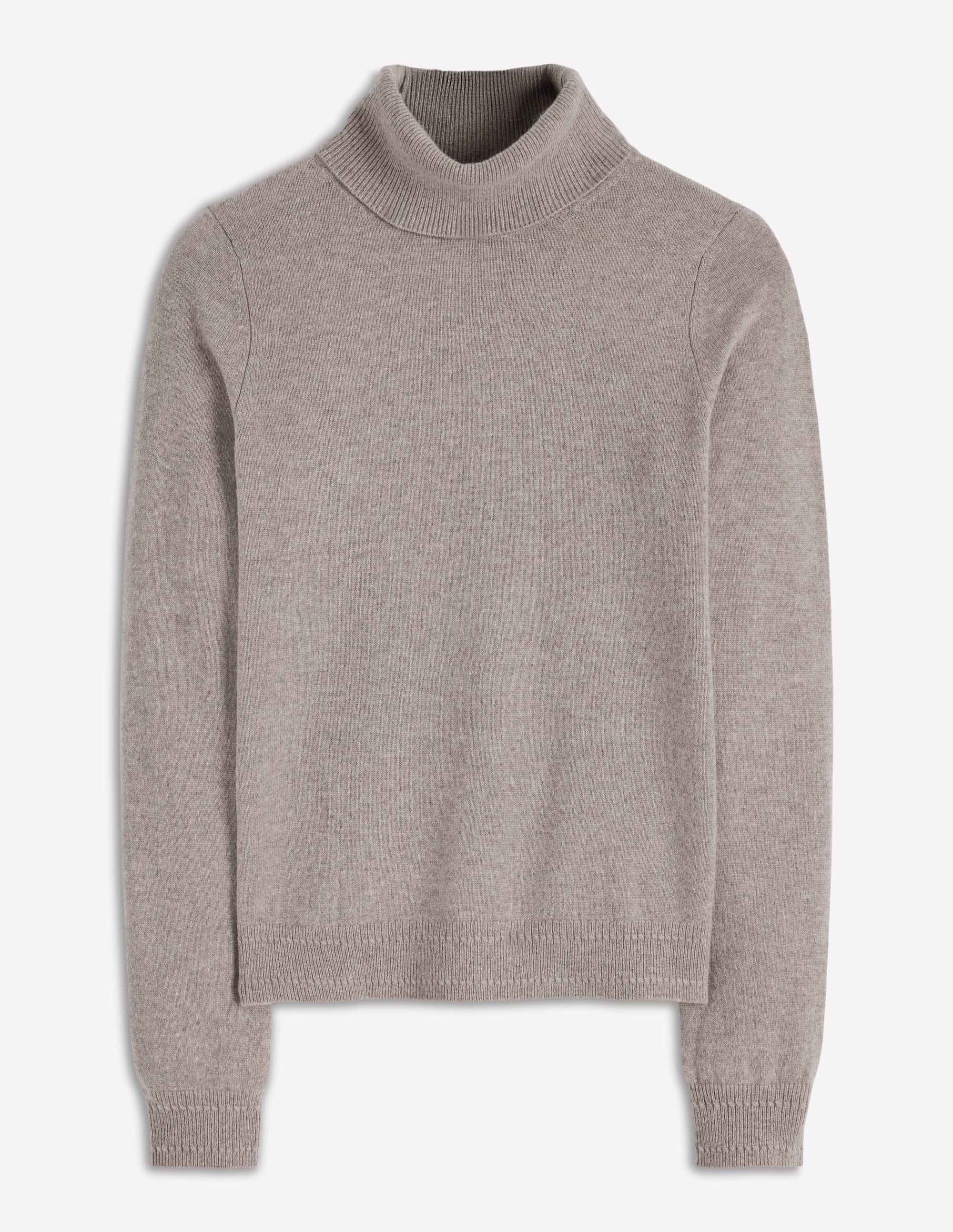 Eva Kaschmir-Rollkragenpullover-Nerzbraun Melange - Image 5