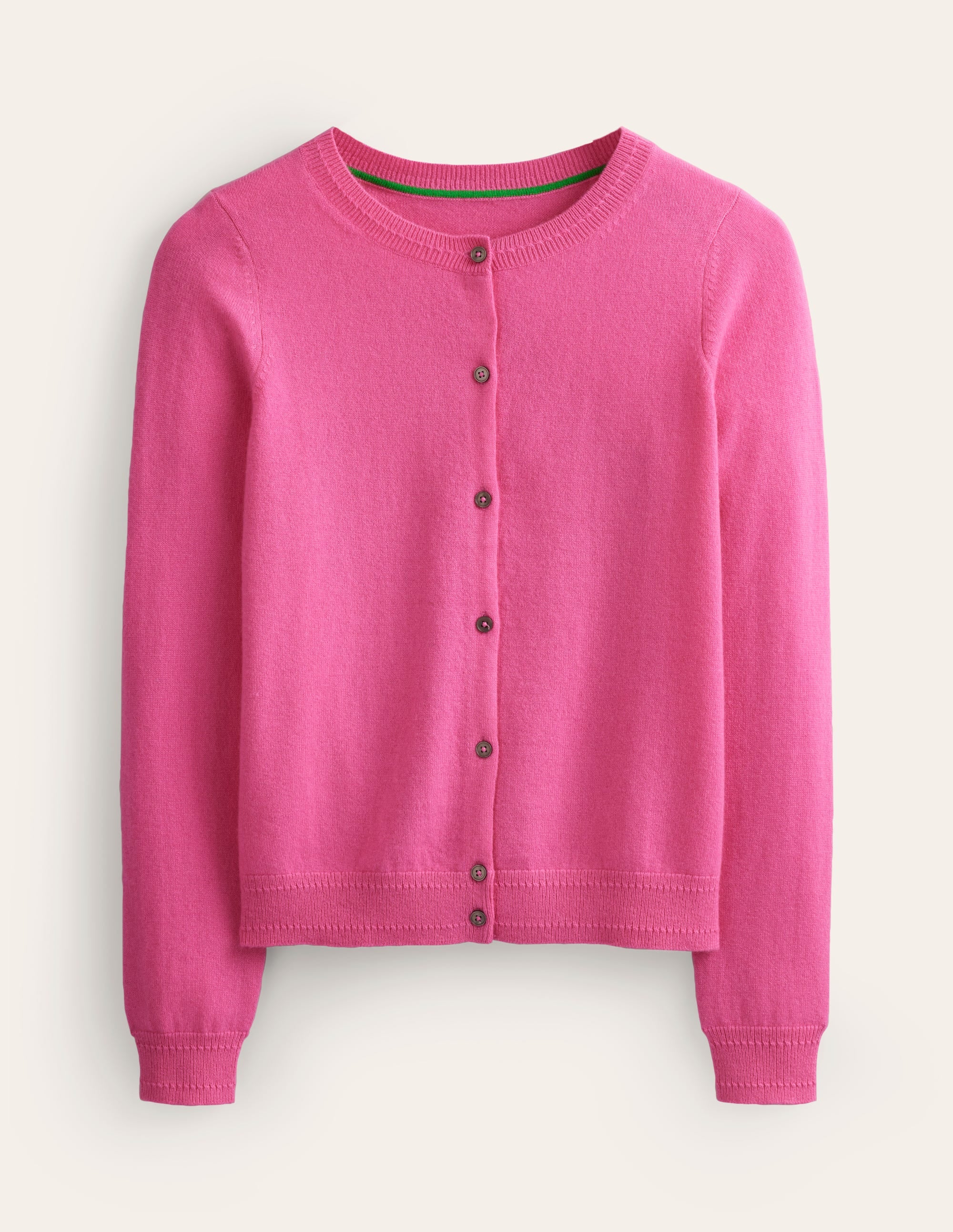 Eva Kaschmir-Strickjacke mit Rundhalsausschnitt-Sangria Sonnenuntergang - Image 5
