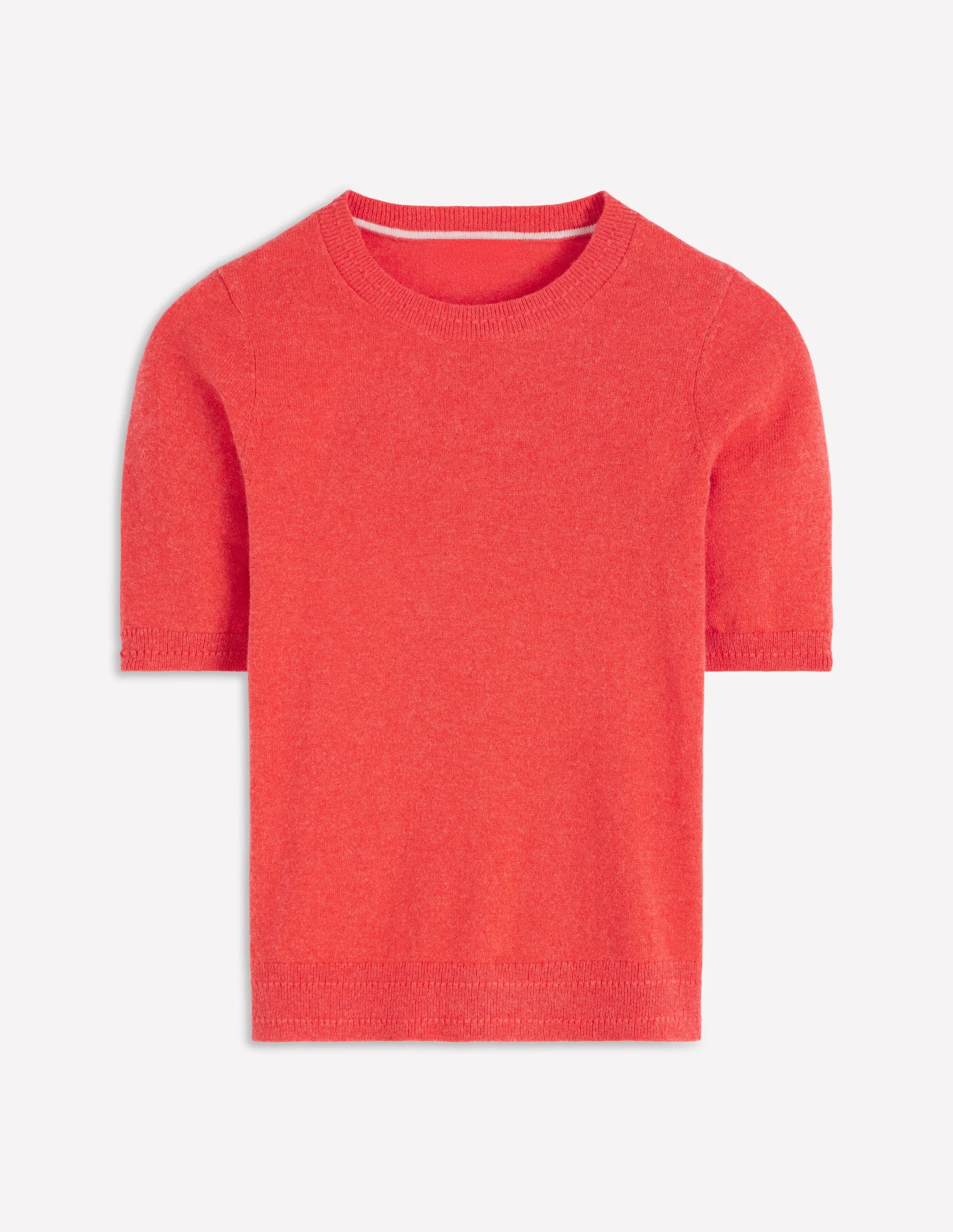 Eva Kaschmir-T-Shirt-Feuerorange Meliert - Image 5