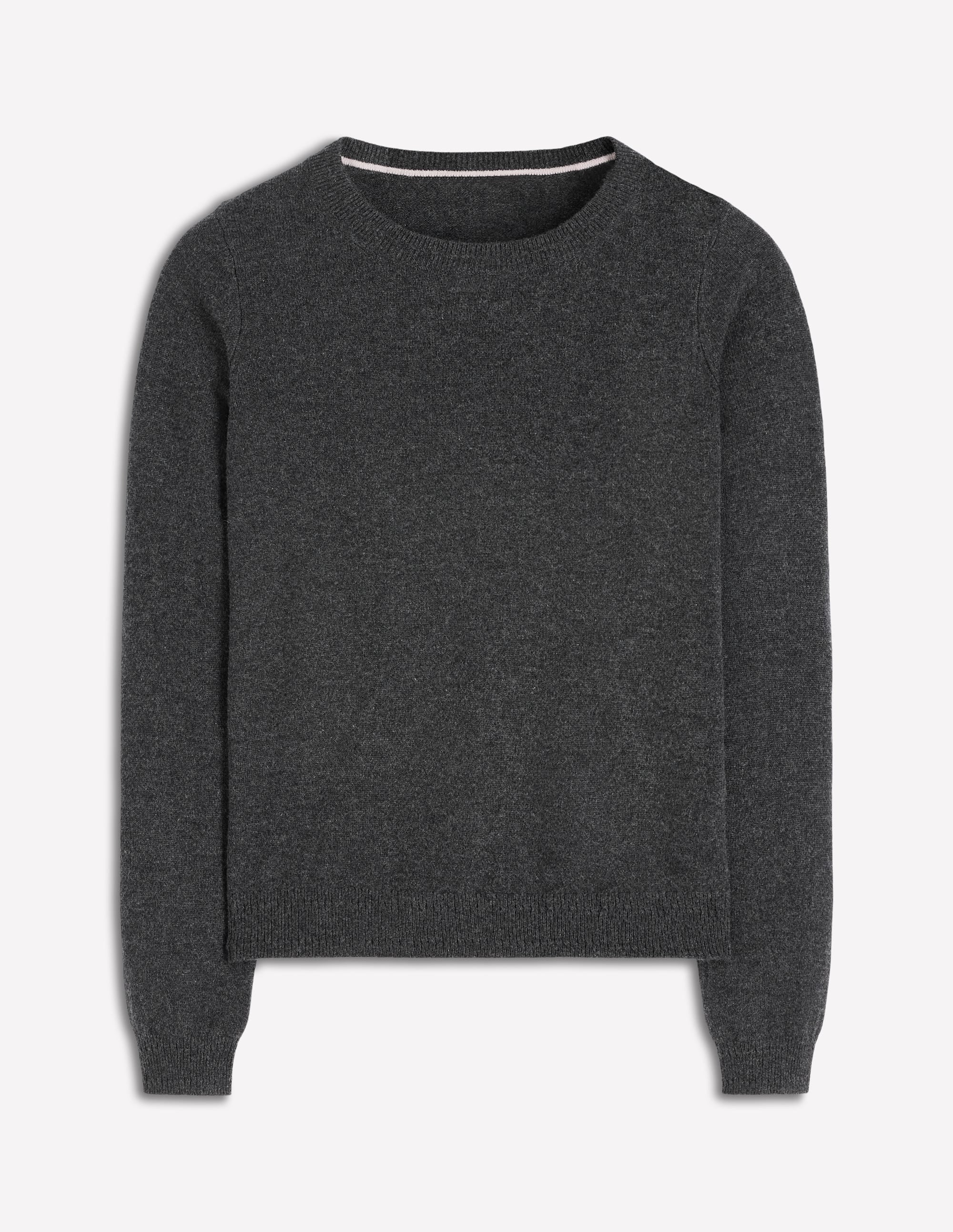 Eva Kaschmirpullover mit Rundhalsausschnitt-Anthrazit Melange - Image 5