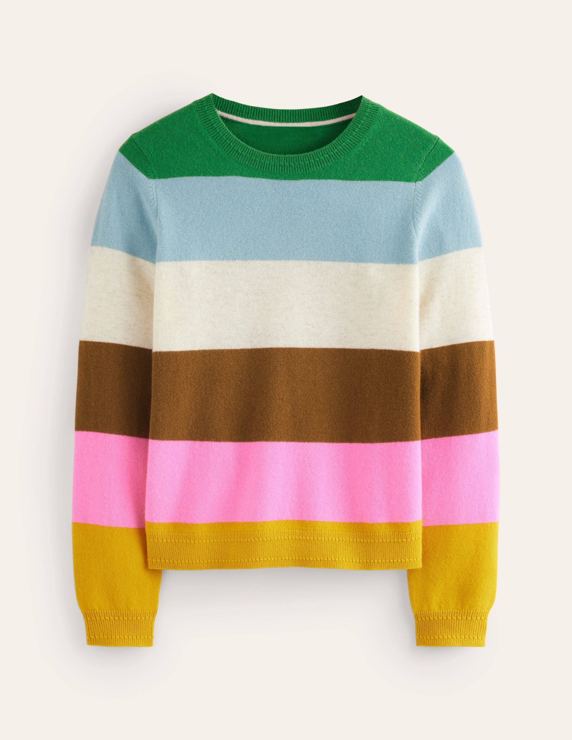 Eva Kaschmirpullover mit Rundhalsausschnitt-Bunt, Regenbogen - Image 7