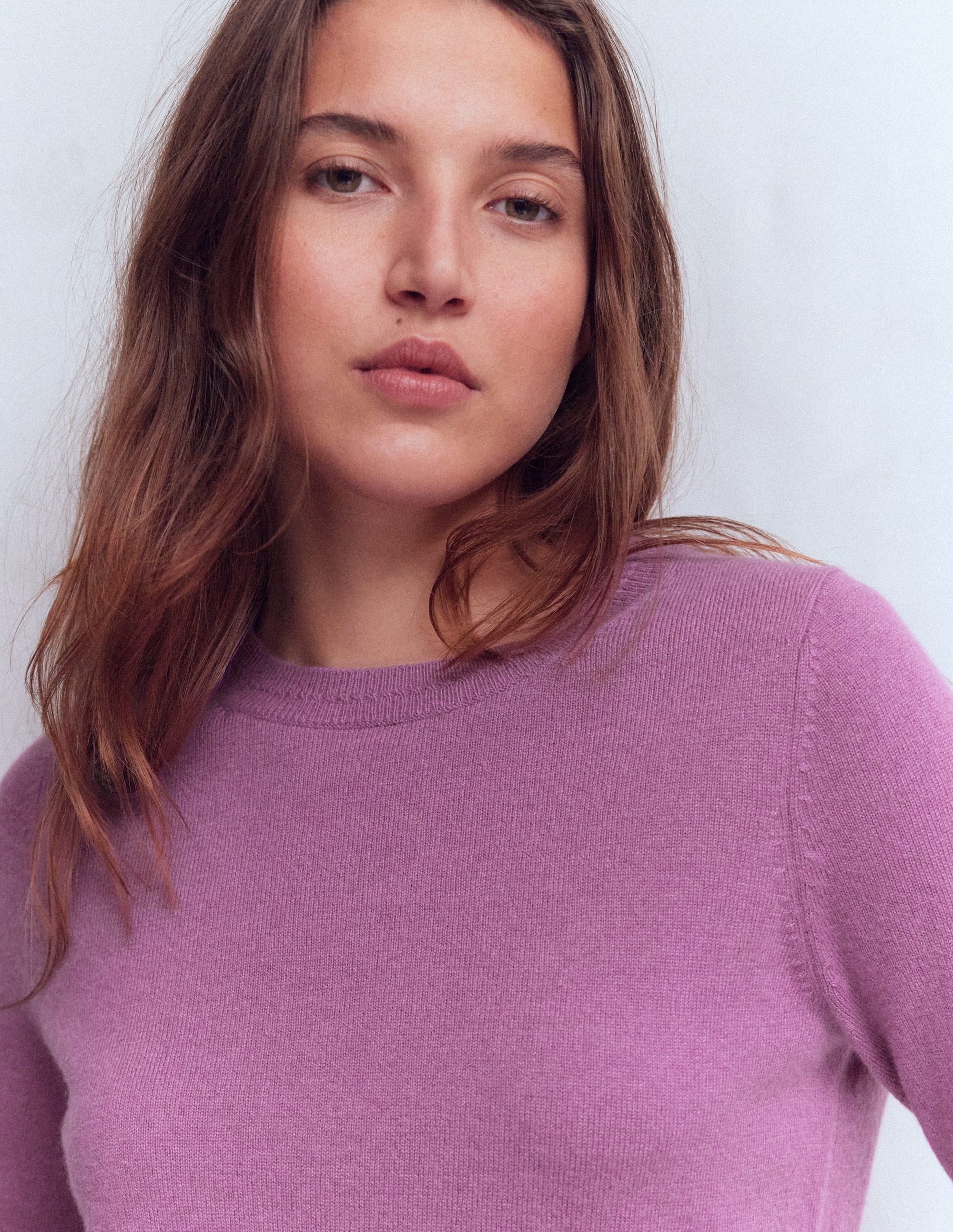 Eva Kaschmirpullover mit Rundhalsausschnitt-Rotklee-Rosa - Image 2