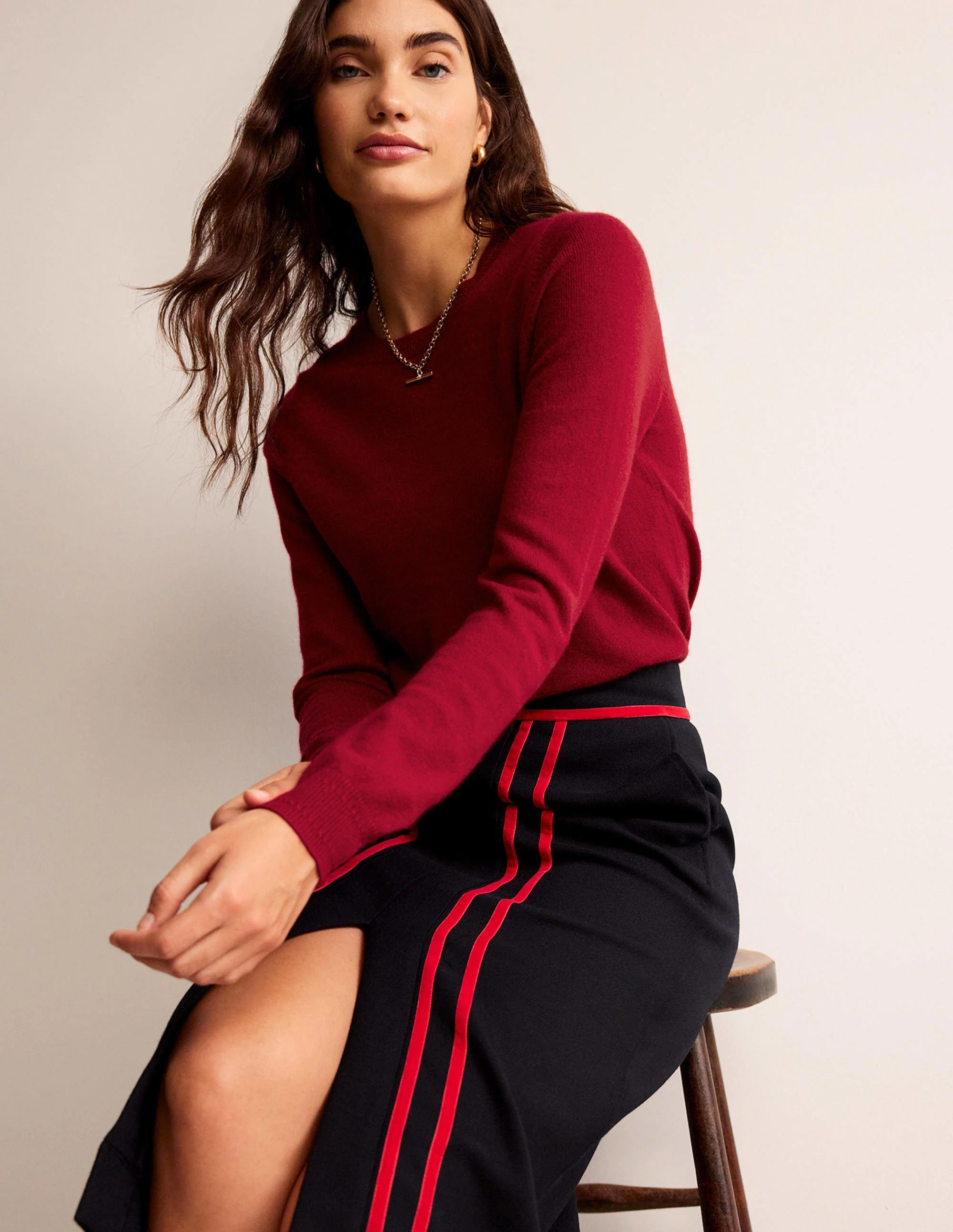 Eva Kaschmirpullover mit Rundhalsausschnitt-Salsa