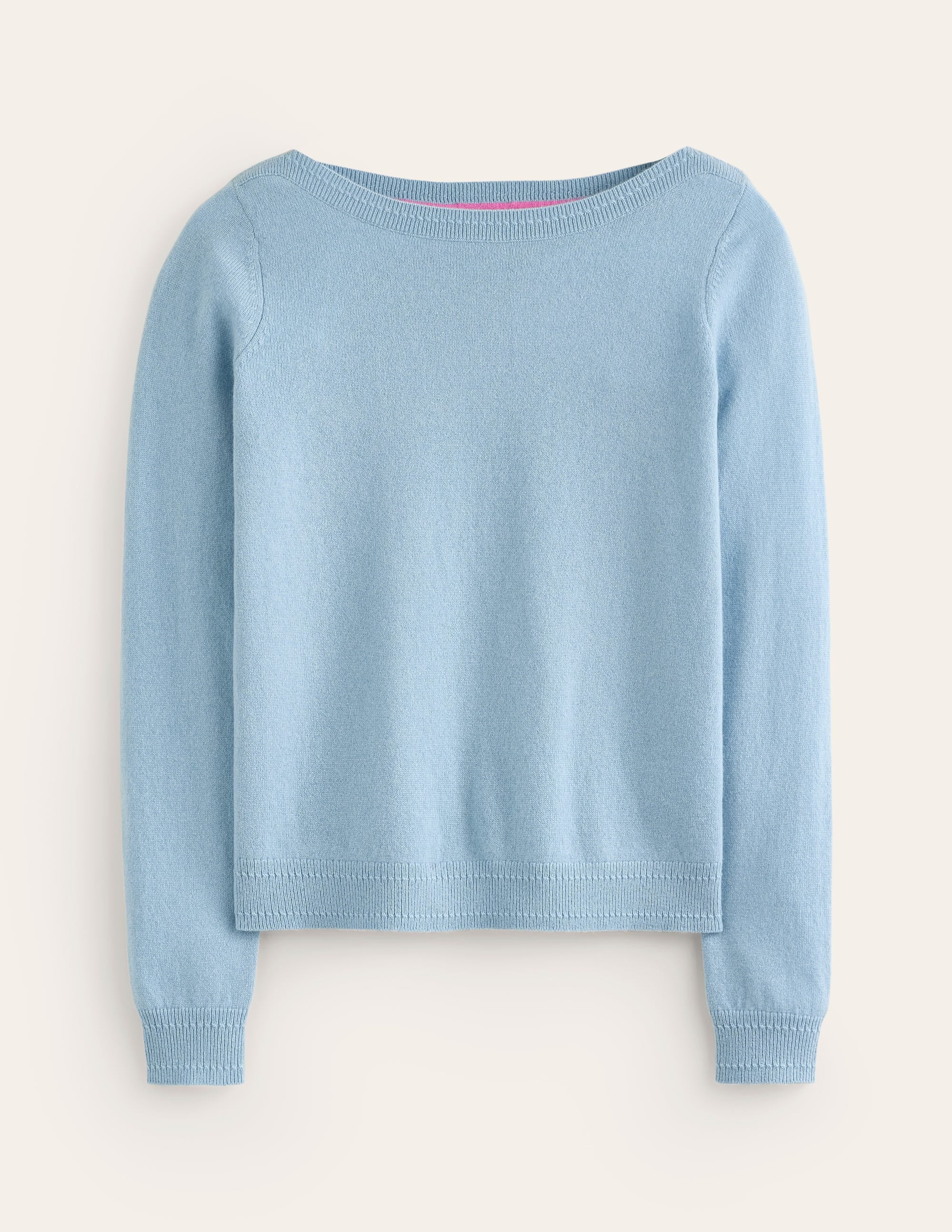 Eva Kaschmirpullover mit U-Boot-Ausschnitt-Turmalinblau - Image 5