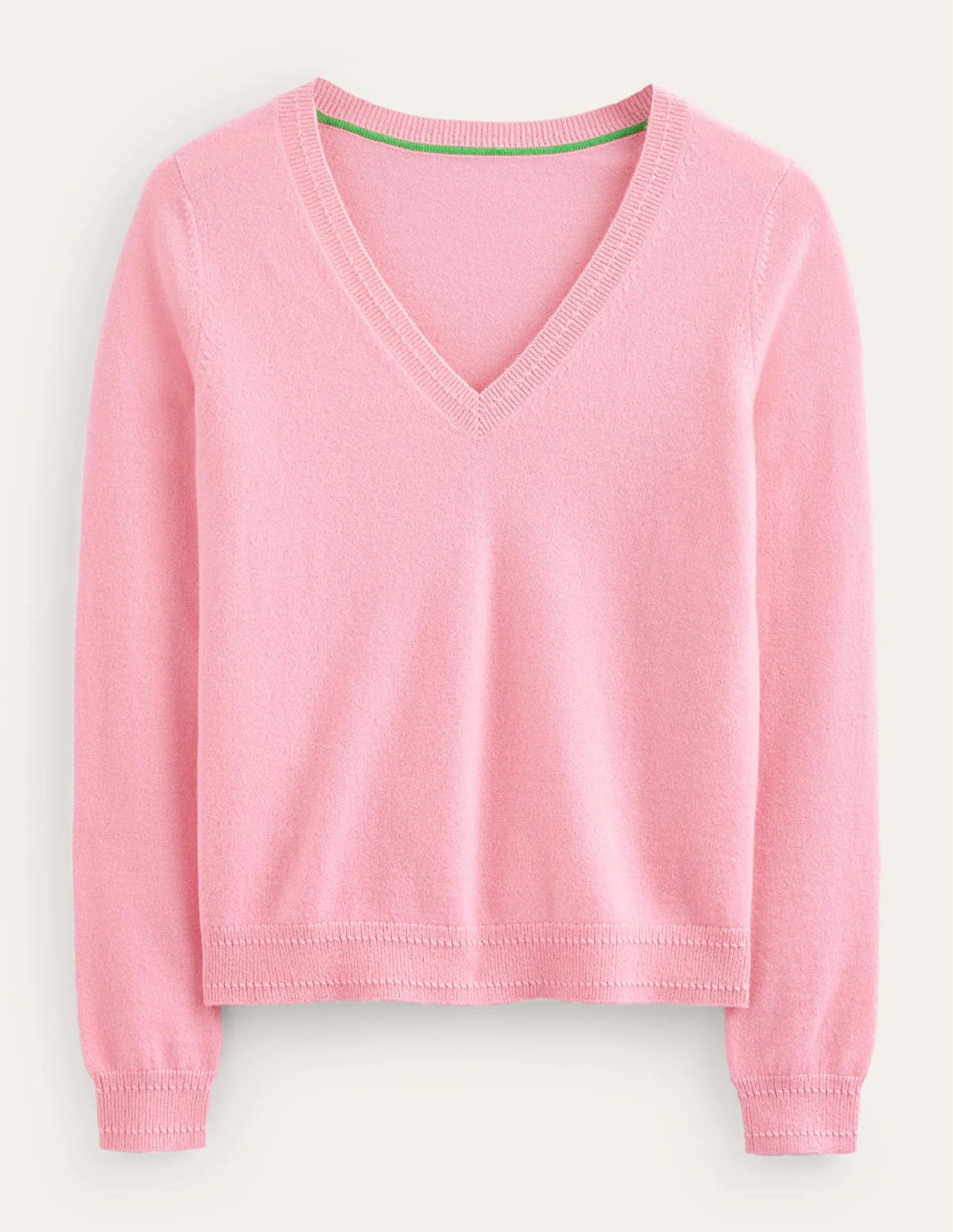 Eva Kaschmirpullover mit V-Ausschnitt-Azalee - Image 5
