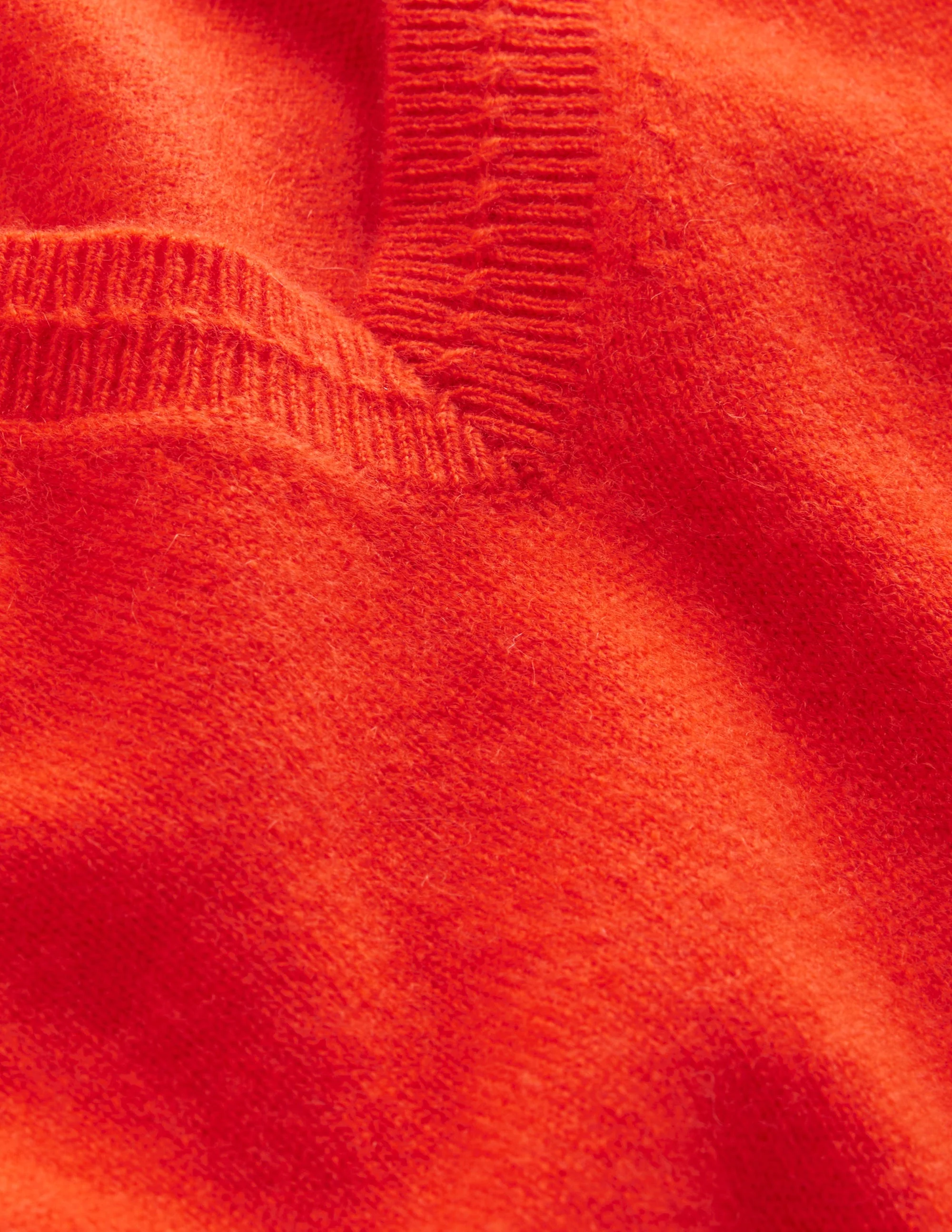 Eva Kaschmirpullover mit V-Ausschnitt-Fiesta-Orange - Image 6