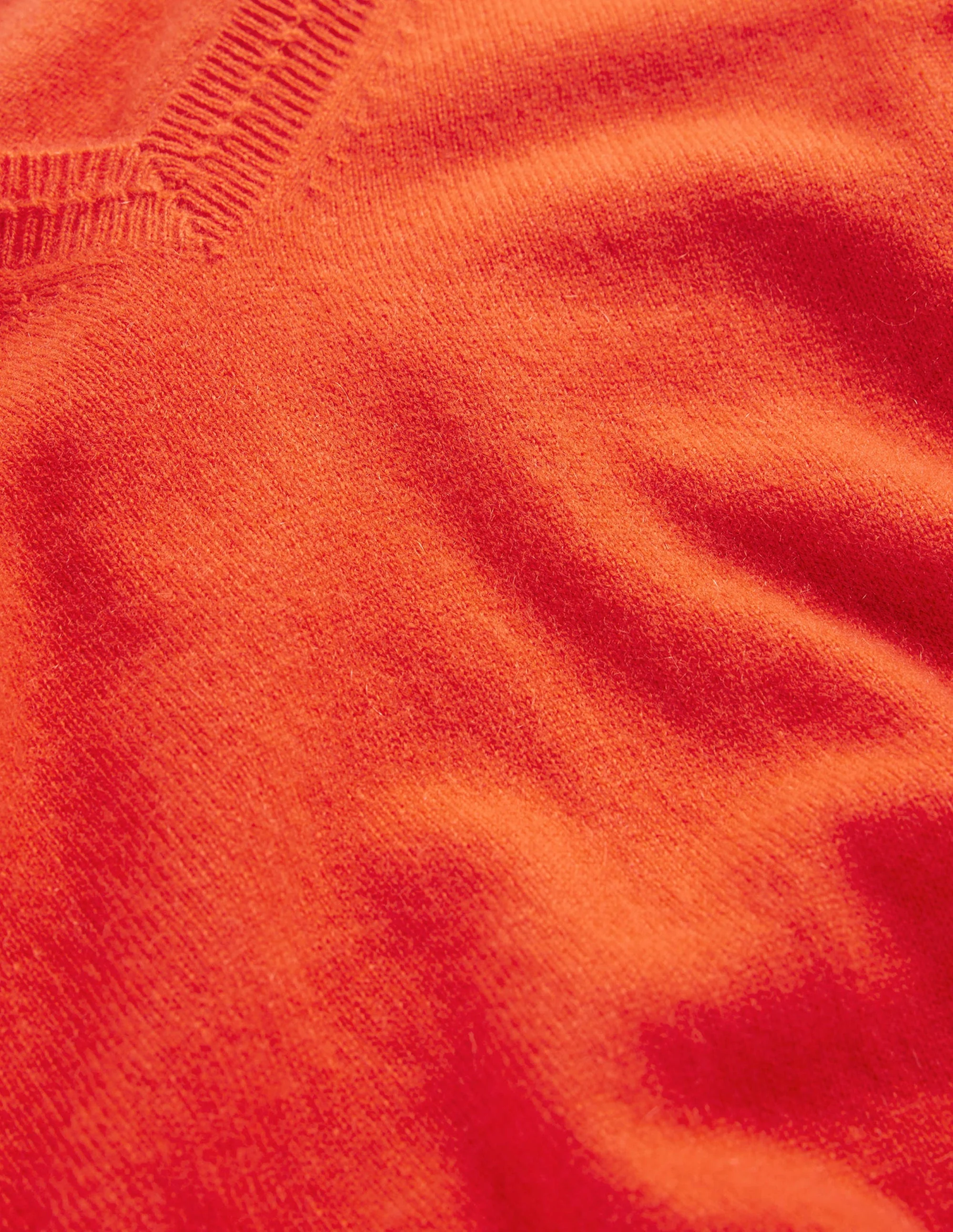 Eva Kaschmirpullover mit V-Ausschnitt-Fiesta-Orange - Image 6