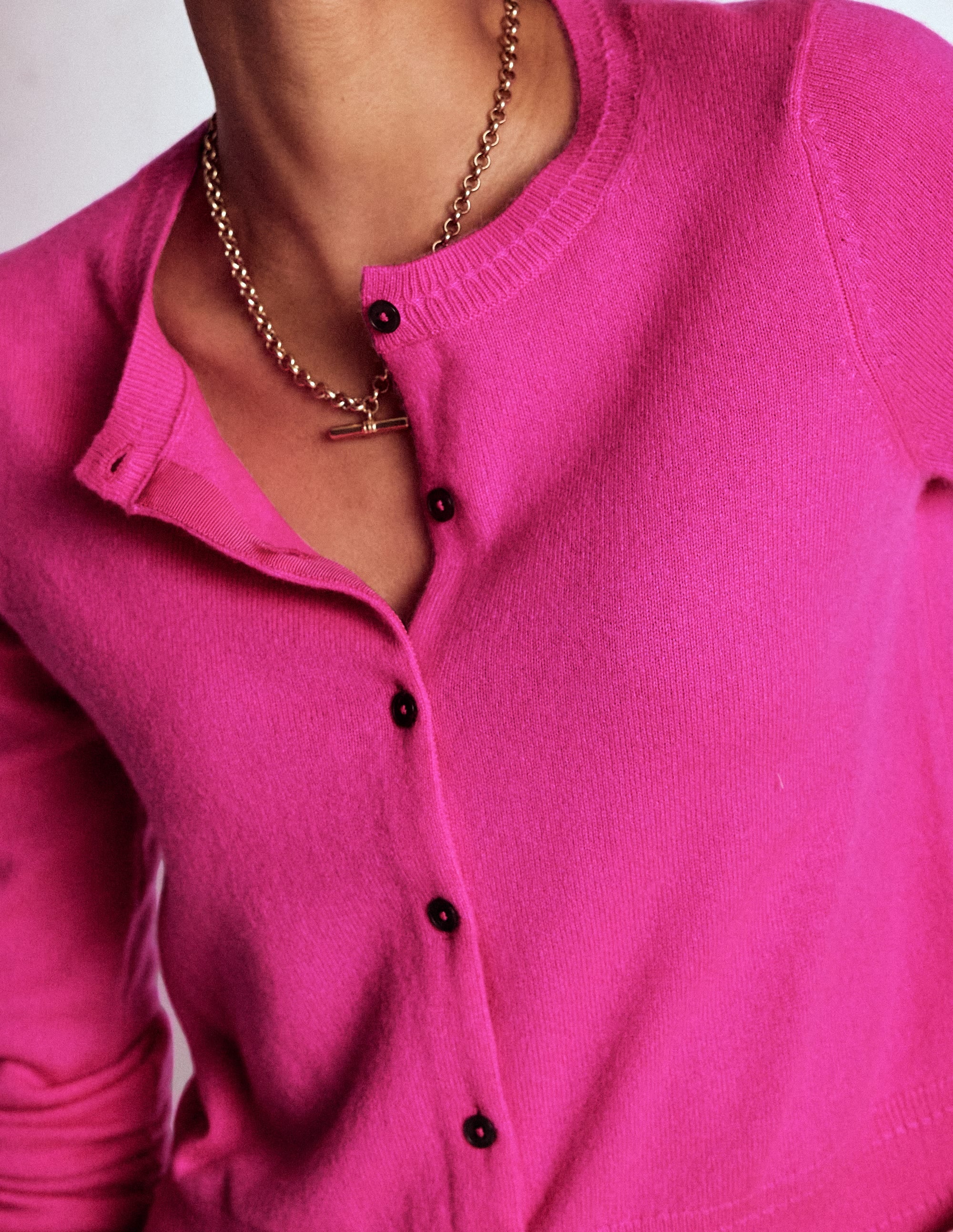 Eva Verkürzte Strickjacke aus Kaschmir-Farbenfrohes Stiefmütterchen - Image 2