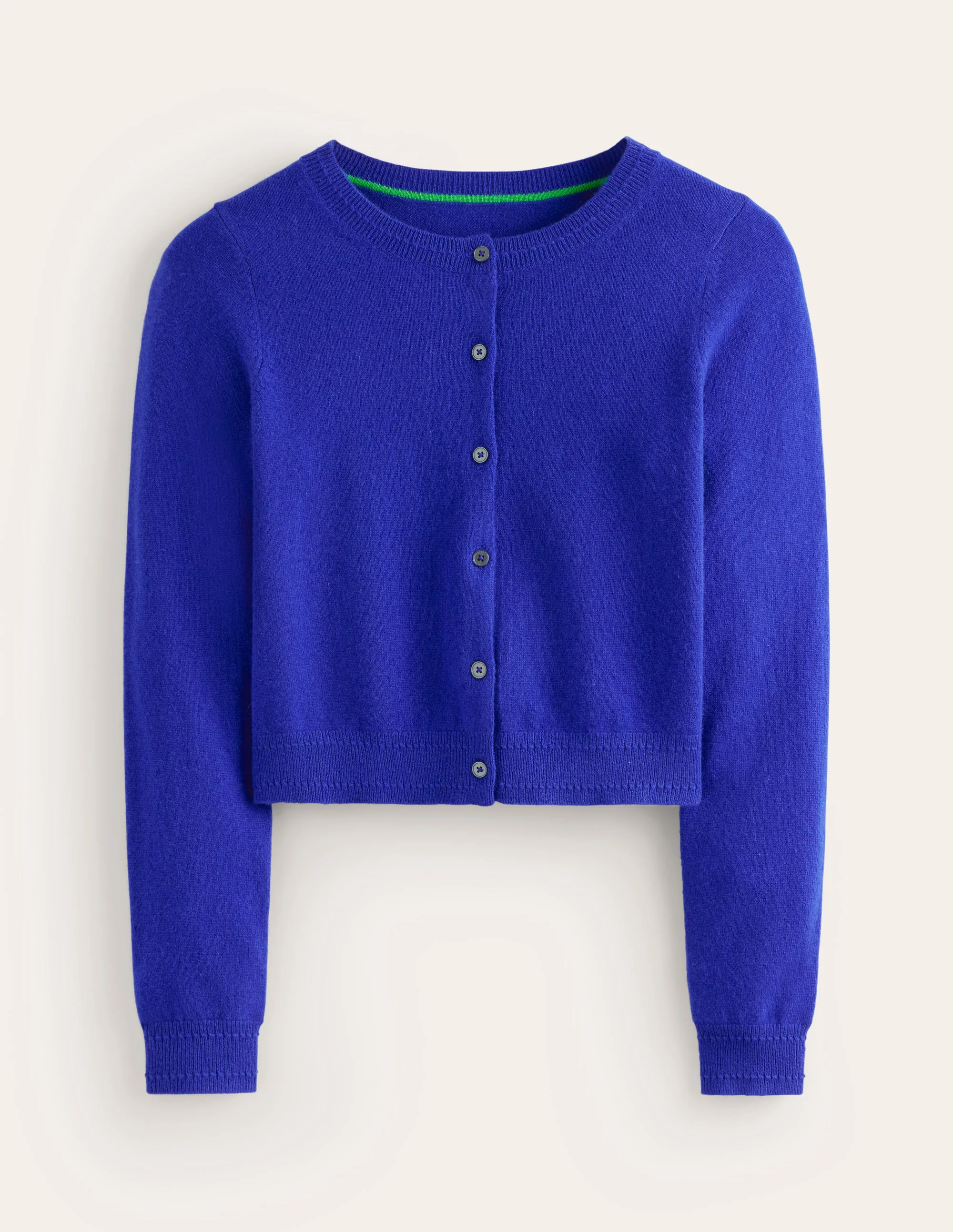 Eva Verkürzte Strickjacke aus Kaschmir-Leuchtendes Blau - Image 5