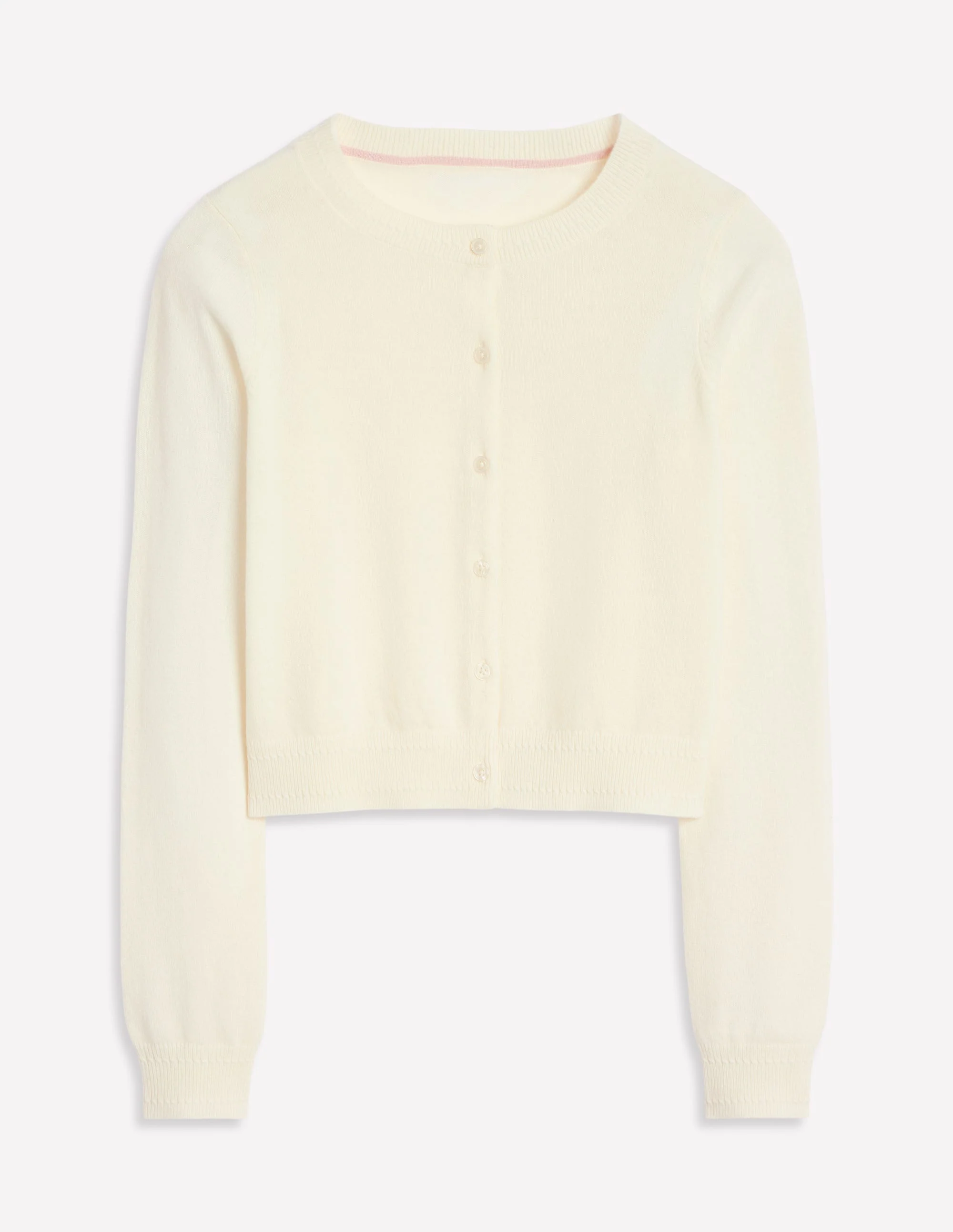 Eva Verkürzte Strickjacke aus Kaschmir-Warmes Naturweiß - Image 5