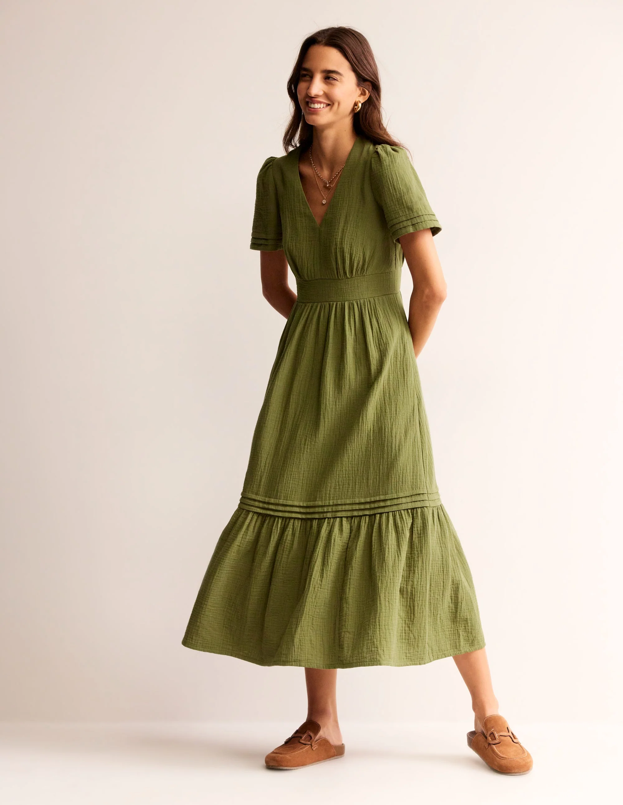 Eve Doppeltuch-Midikleid-Eintagsfliege - Image 2