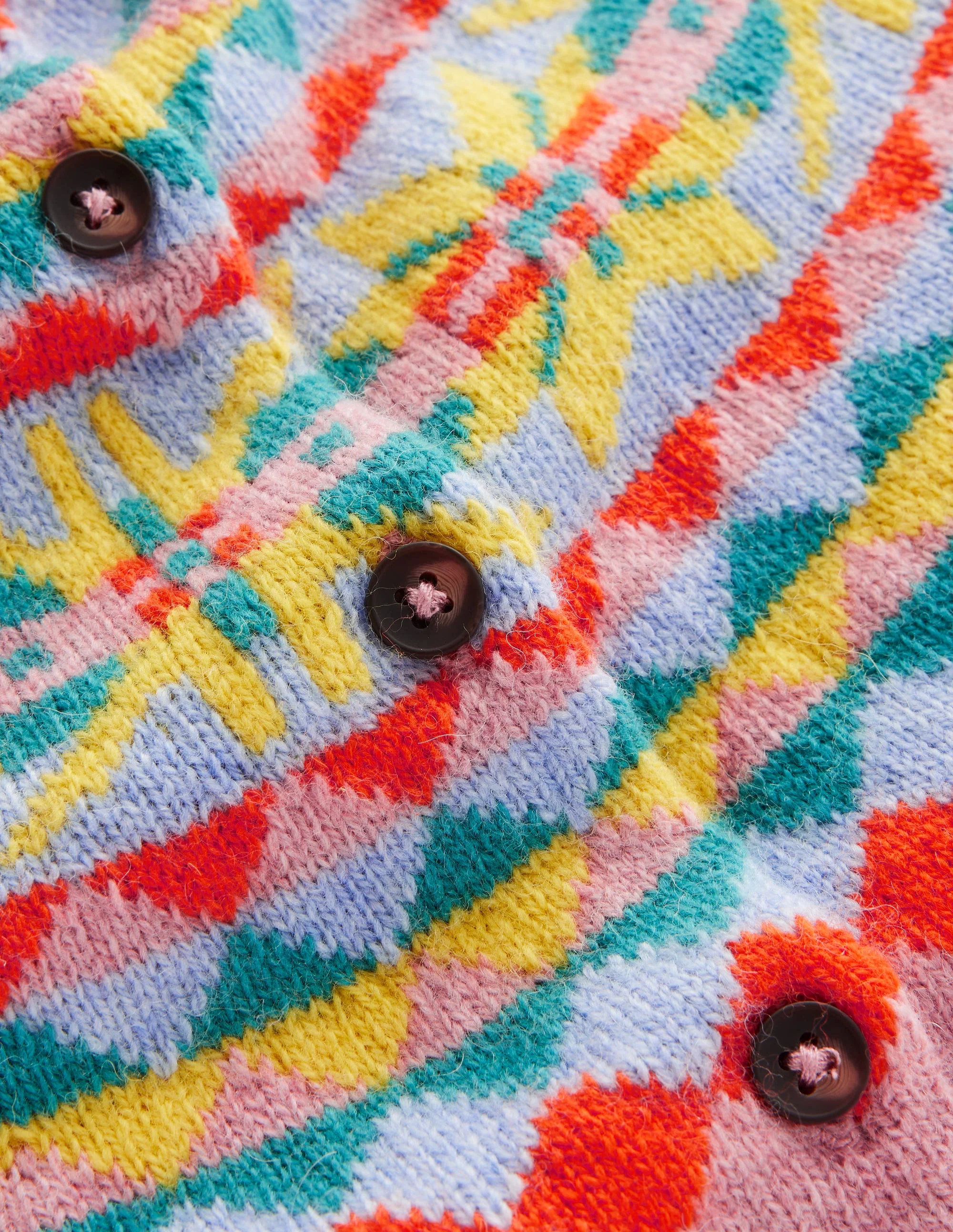 Fae Fair-Isle-Cardigan mit Rüschen-Pink Icing - Image 6