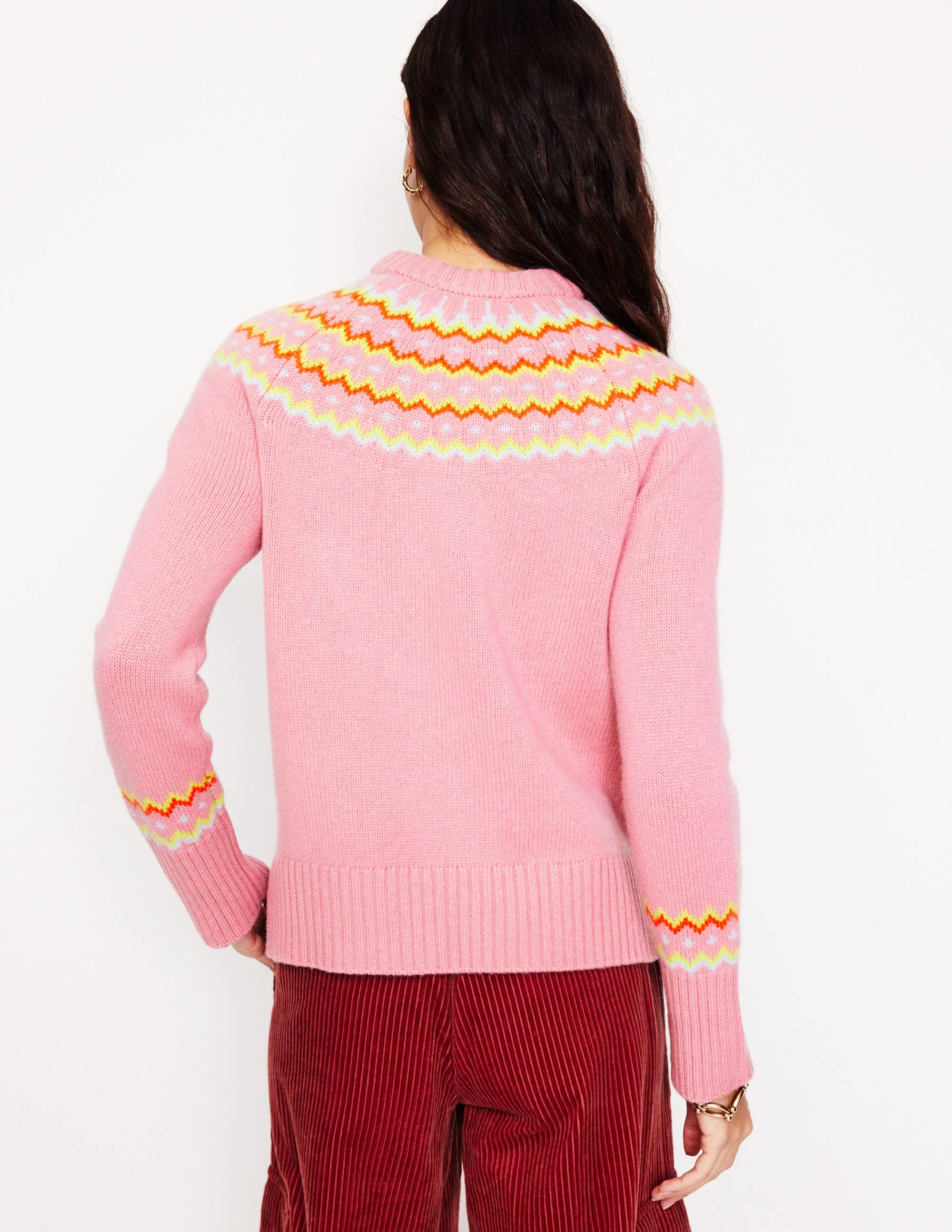 Fair-Isle-Pullover aus Kaschmir-Formica-Rosa - Image 3