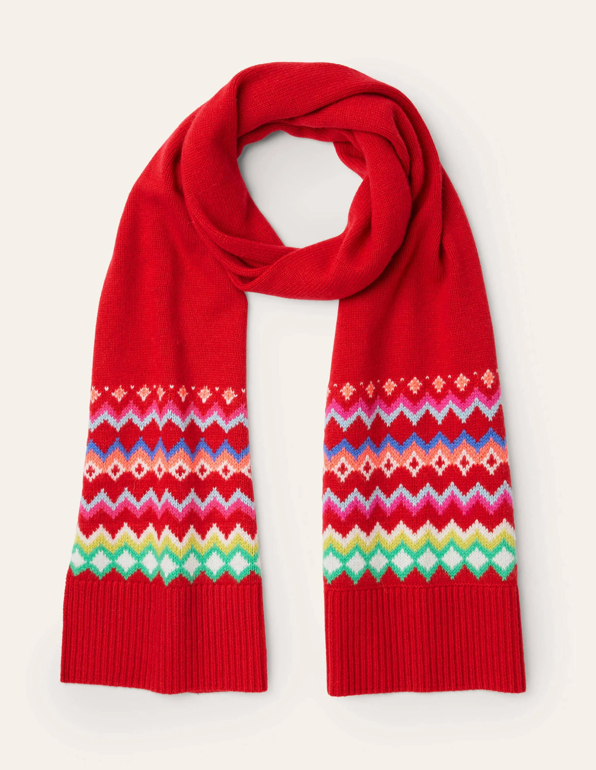Fair-Isle-Schal-Rockabilly-Rot