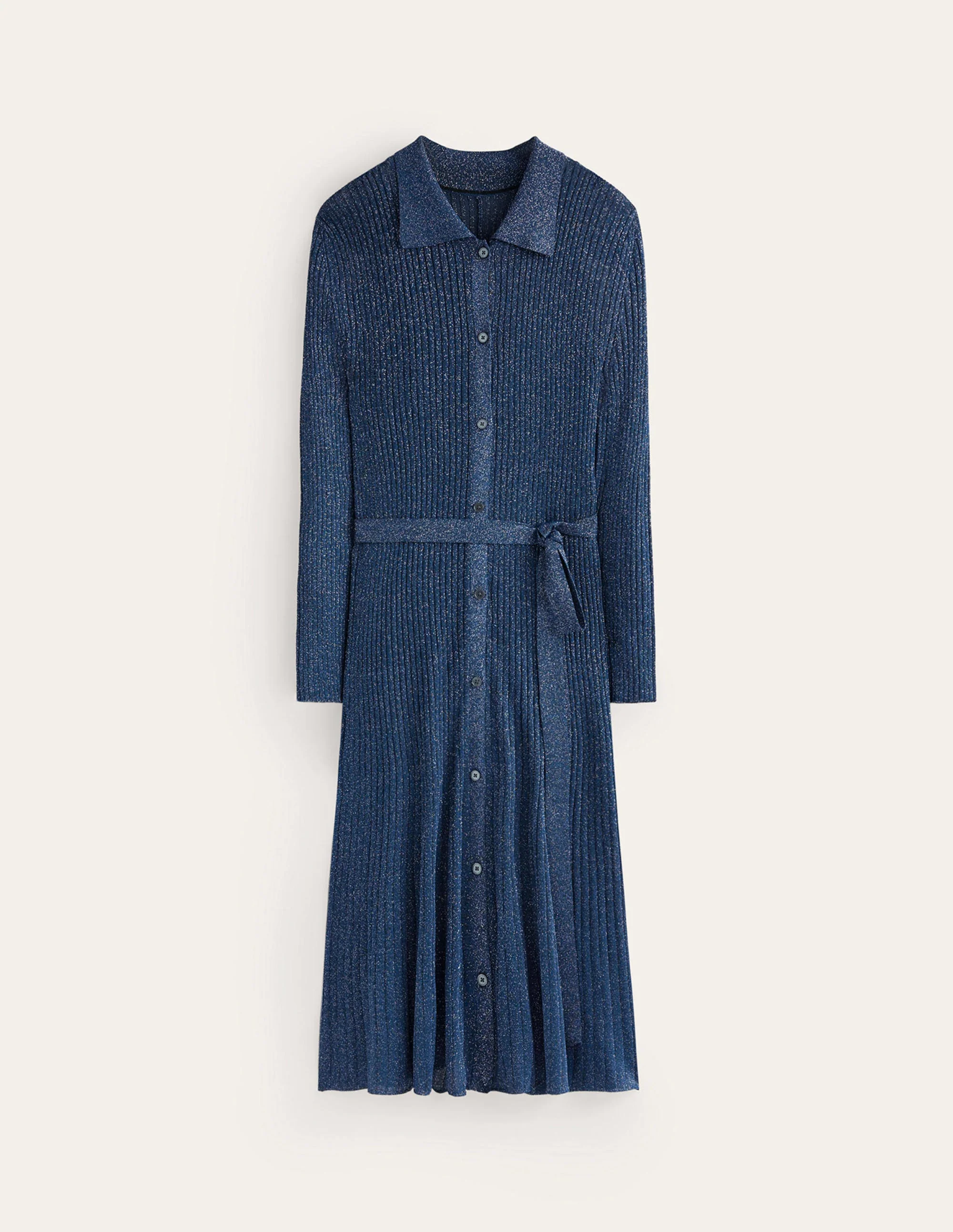Faye Glitzerndes Strickkleid-Atlantikblau - Image 6