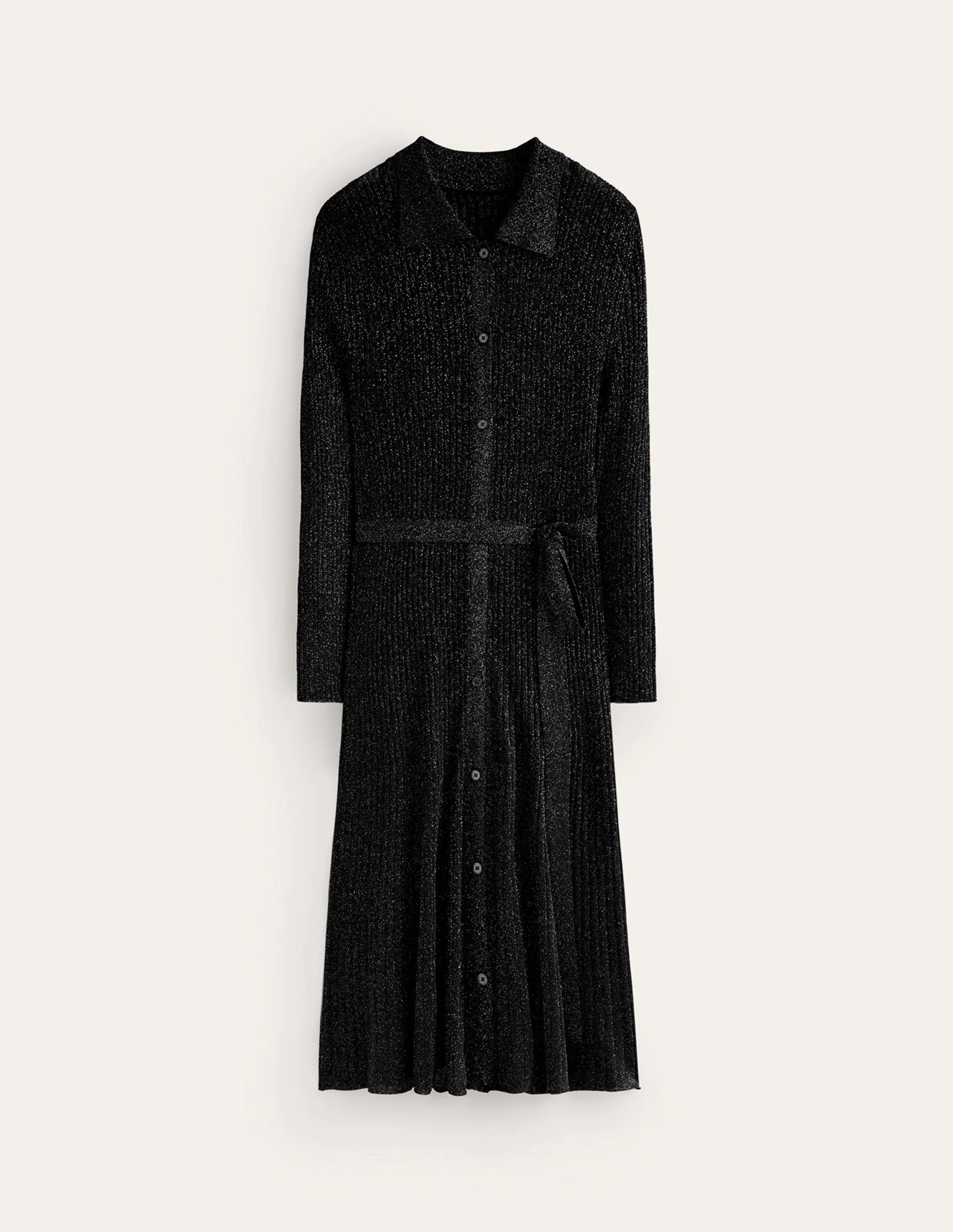 Faye Glitzerndes Strickkleid-Schwarz - Image 5