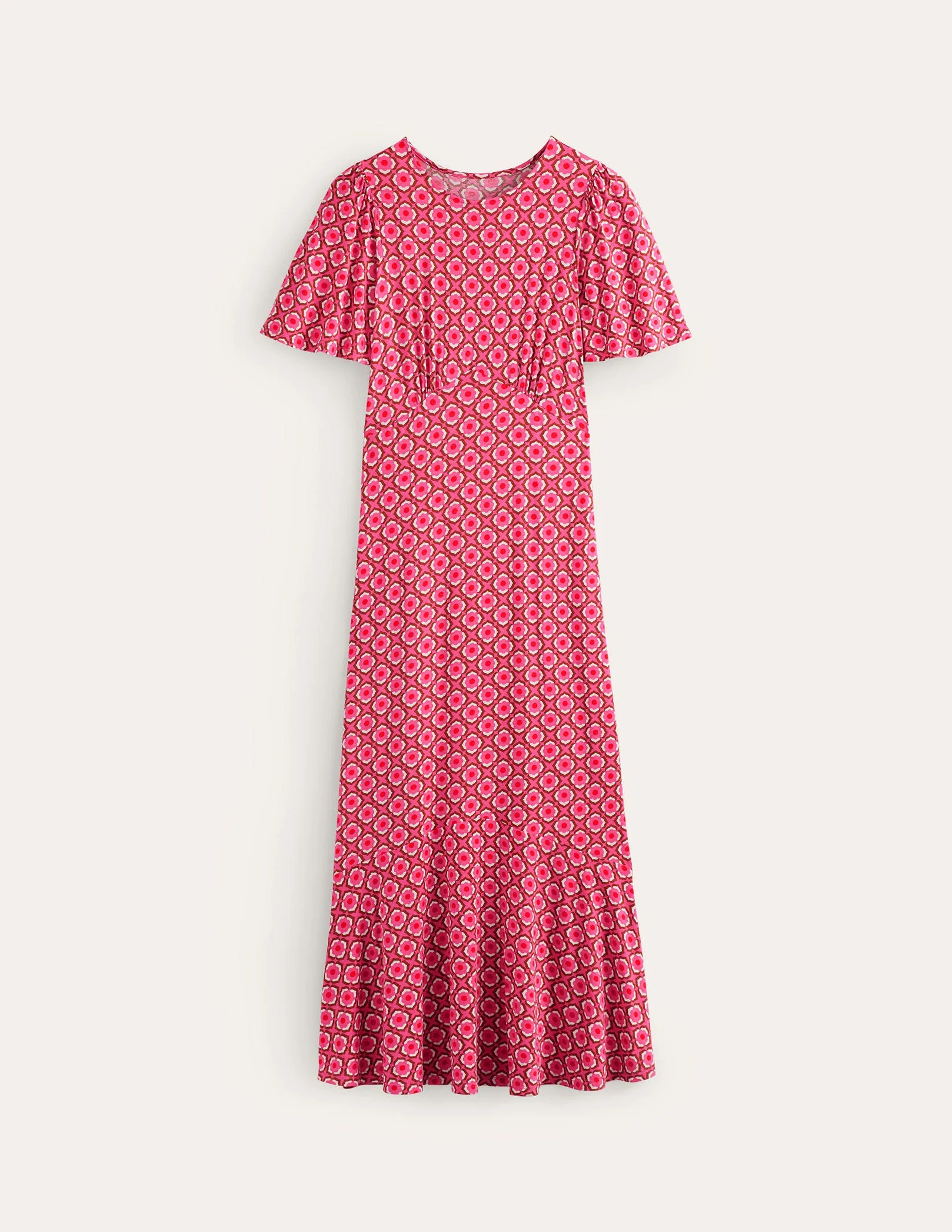 Felicity Midi-Teekleid aus Jersey-Sangria Sunset Pink, Geo Pome - Image 6