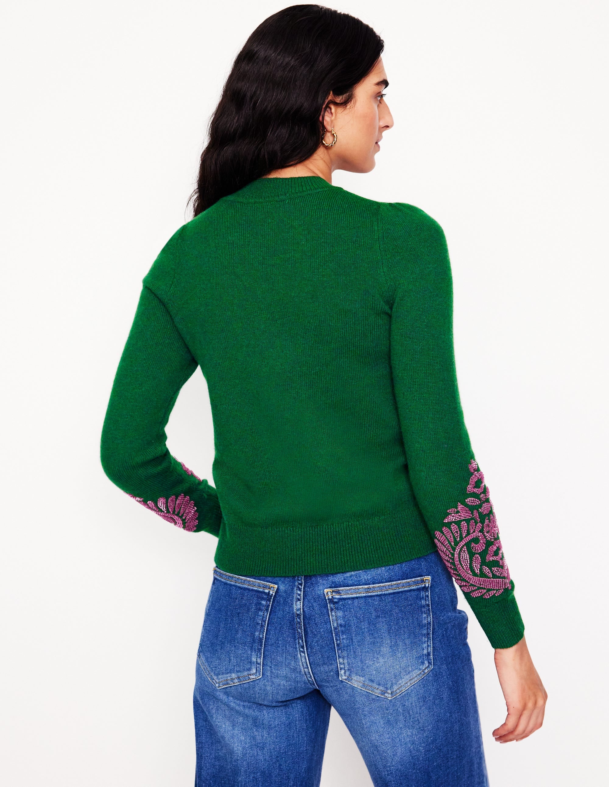 Fenella Verzierter Pullover-Kieferngrün - Image 3