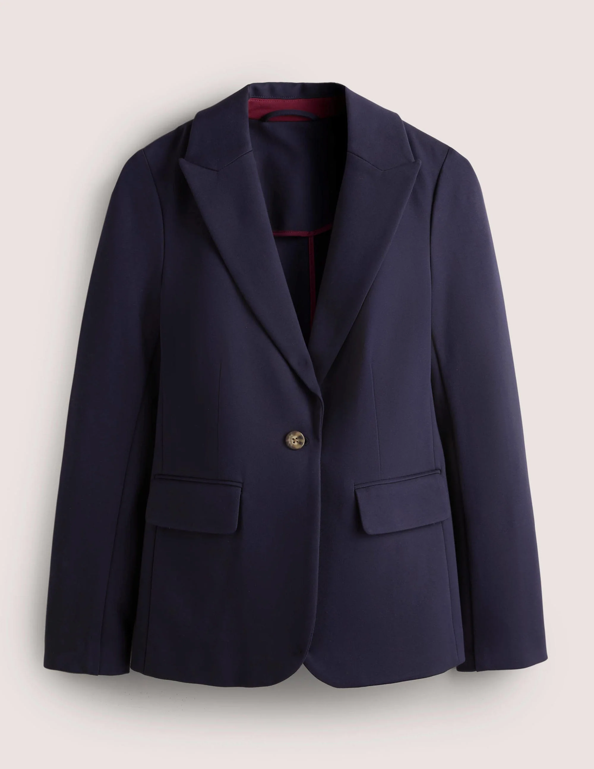 Figurbetonter Blazer aus Stretchjersey-Marineblau - Image 5