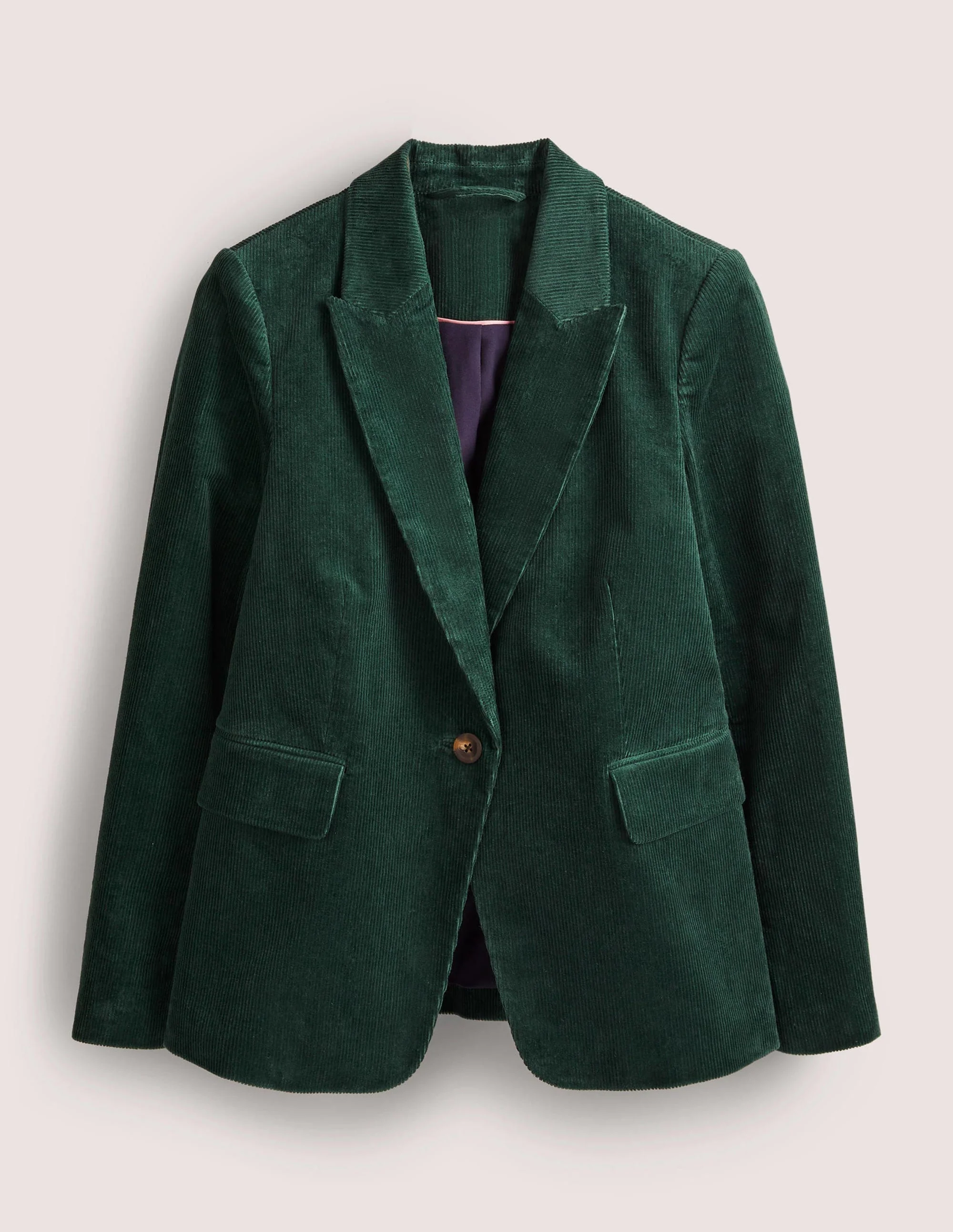 Figurbetonter Cord-Blazer-Trekking-Grün - Image 5