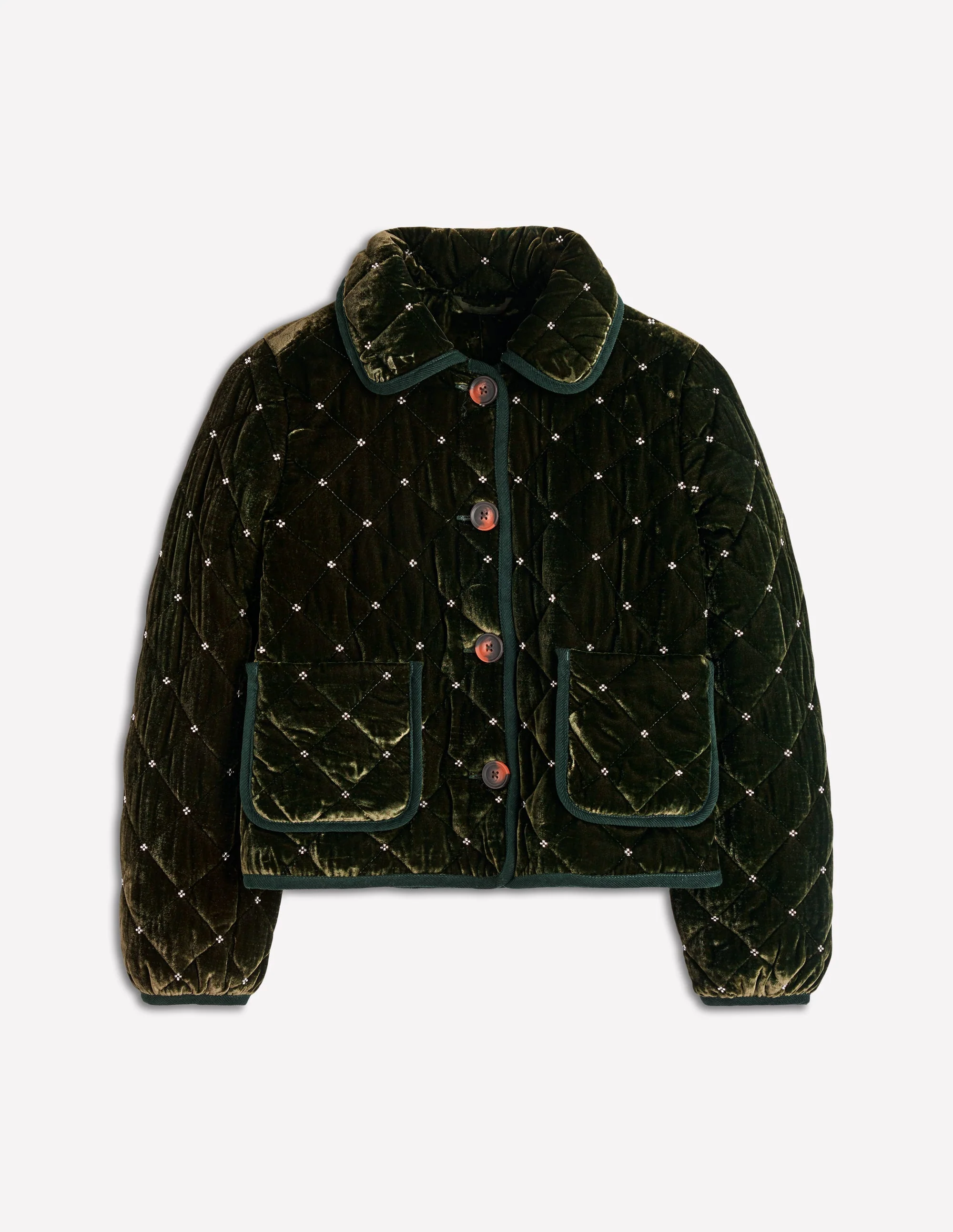 Fitzrovia Steppjacke-Kohlblatt, Perlen - Image 6