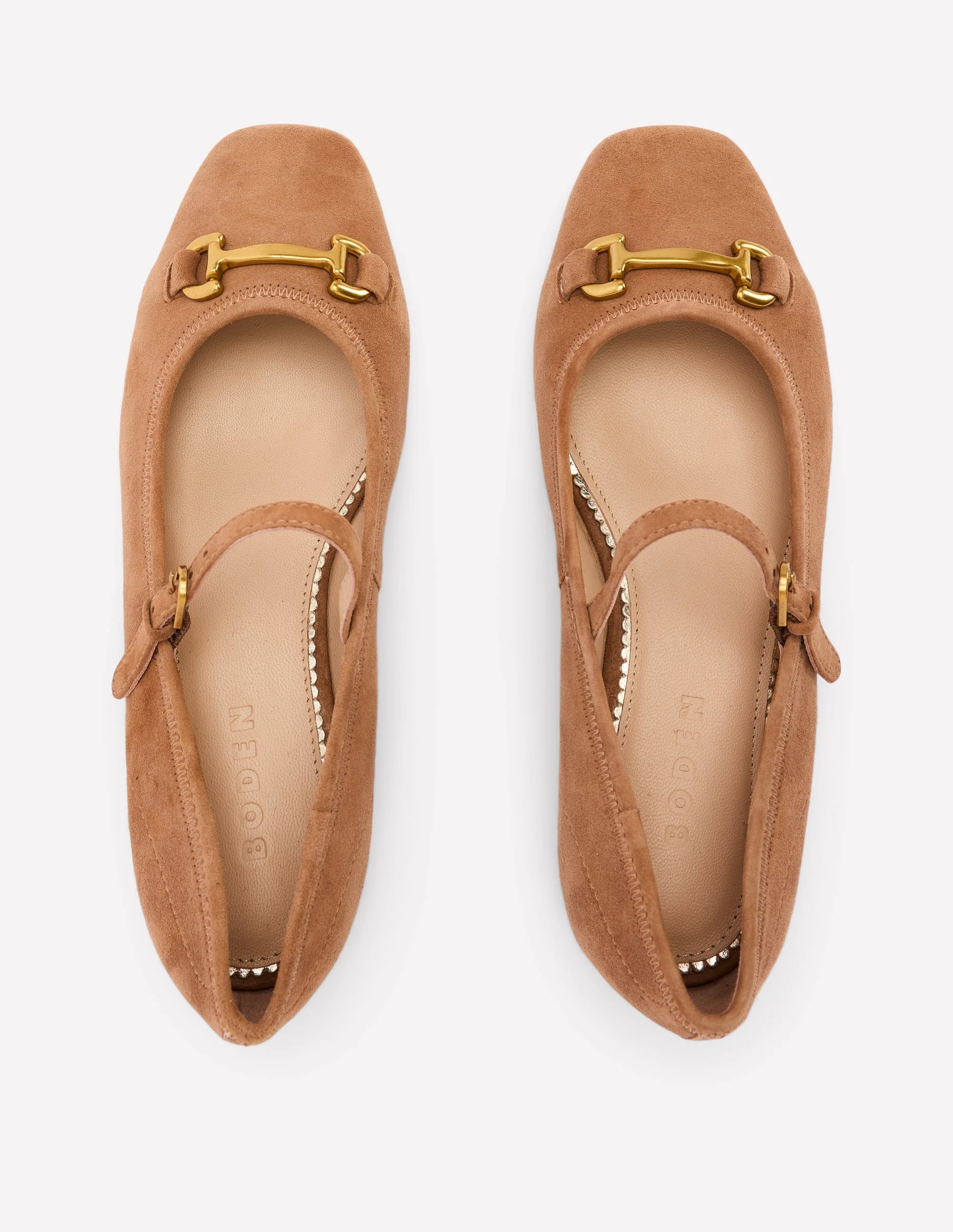 Flache Mary Janes mit Trensendetail-Ingwer - Image 4
