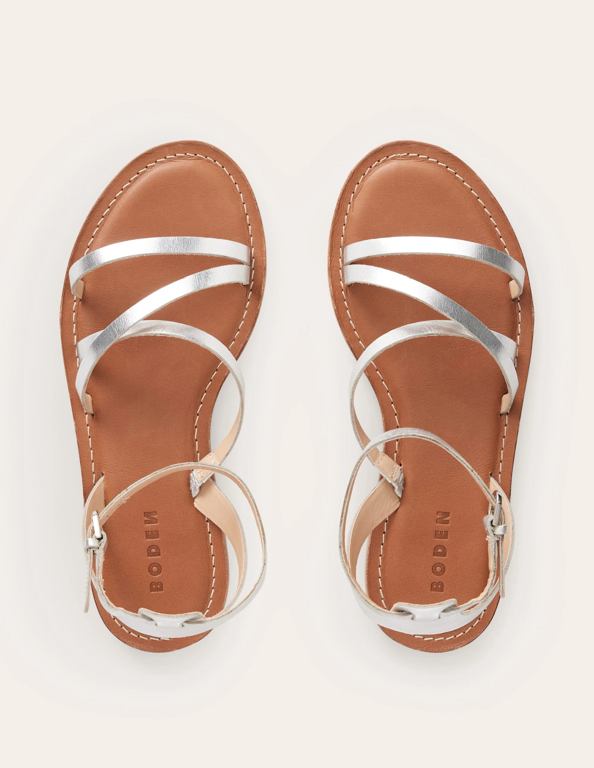 Flache Sandalen für jeden Tag-Metallic - Image 5