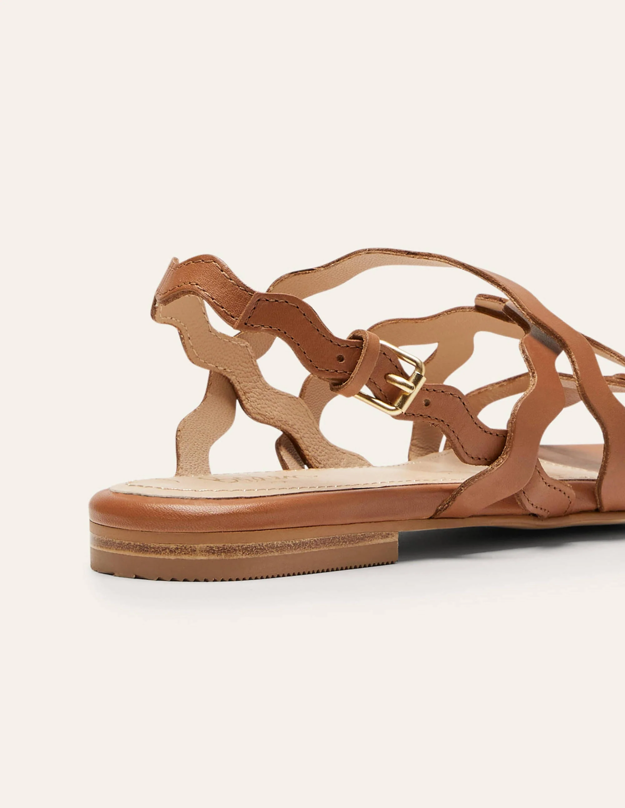 Flache Sandalen mit bunten Riemchen-Hellbraun - Image 4