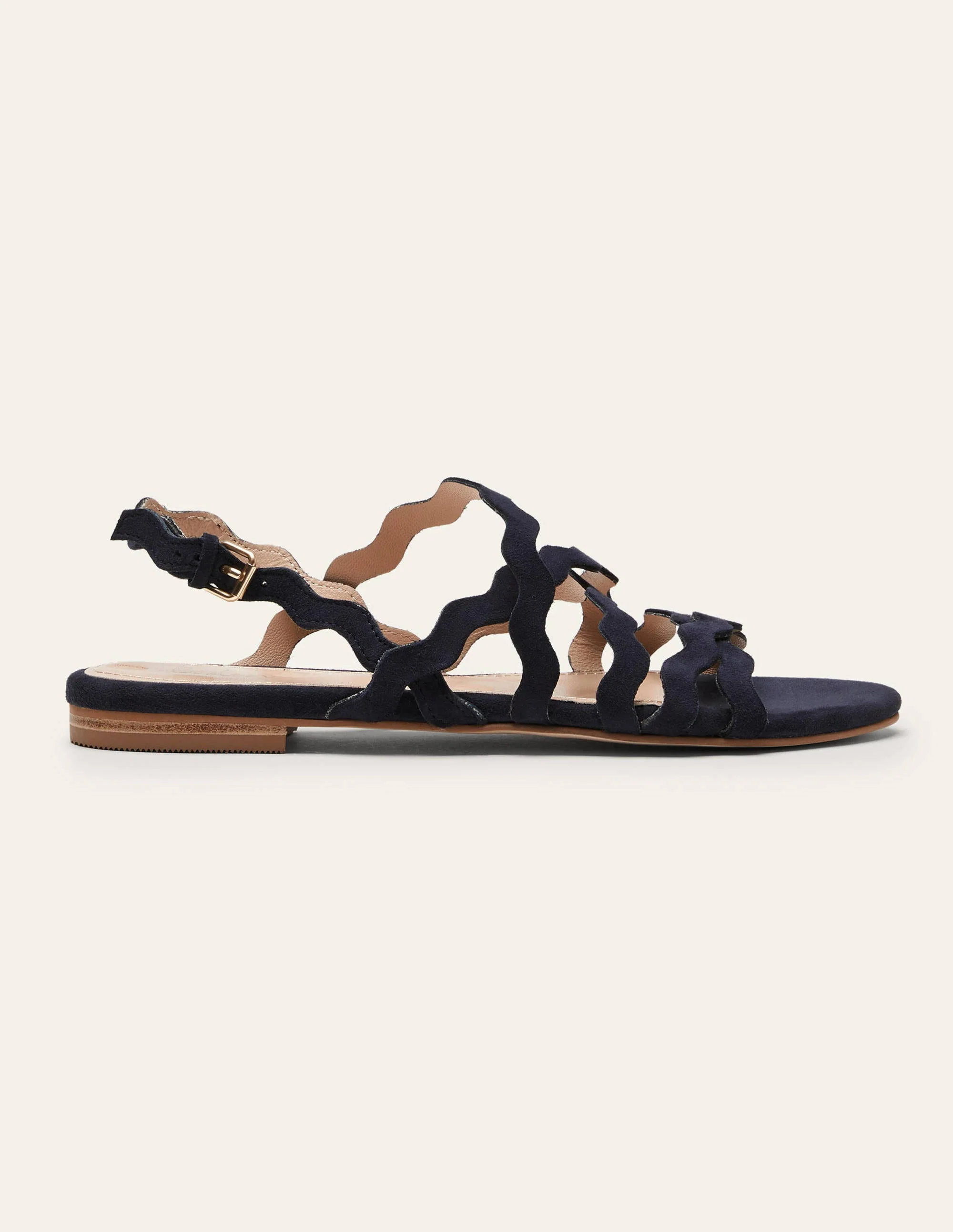 Flache Sandalen mit bunten Riemchen-Marineblau - Image 2