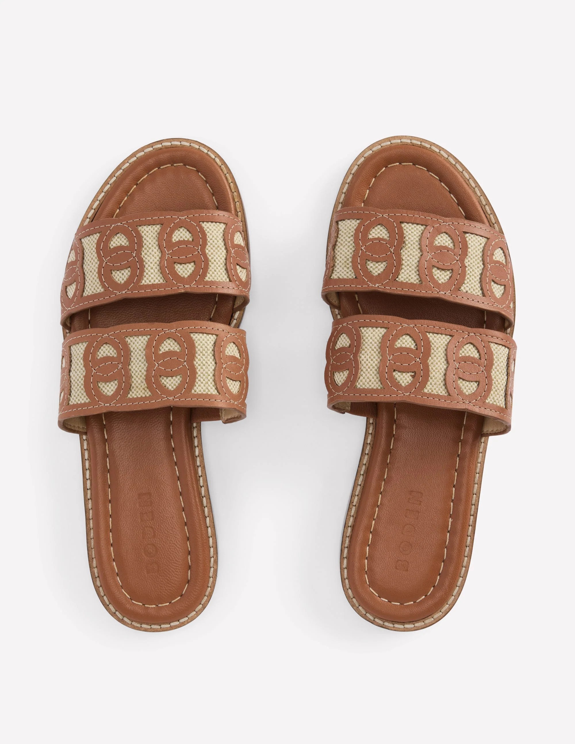 Flache Sandalen mit verschlungenem Design-Hellbraun - Image 5