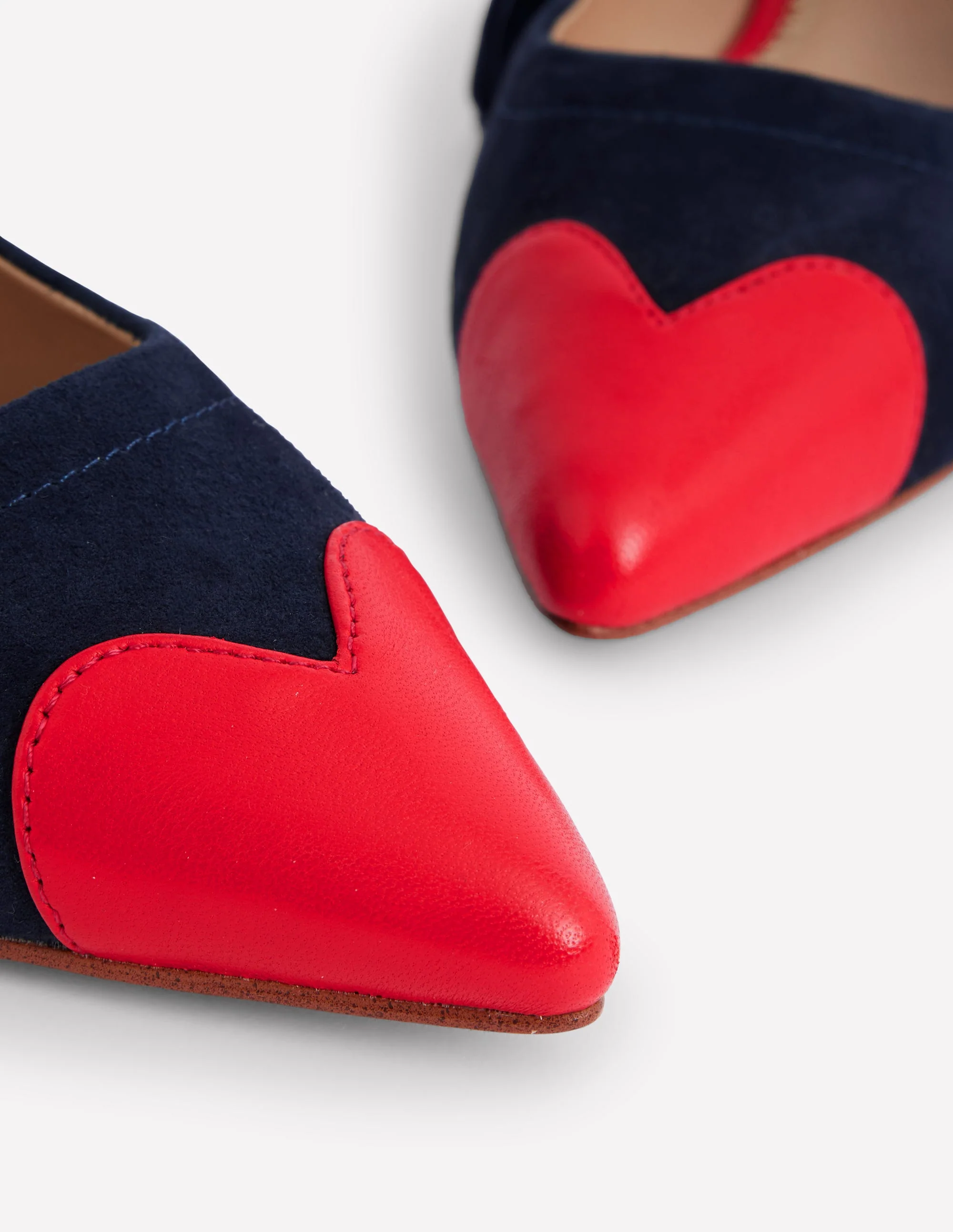 Flache Schuhe mit Quaste und spitzer Zehenpartie-Marineblau und Mohnblumenrot - Image 4