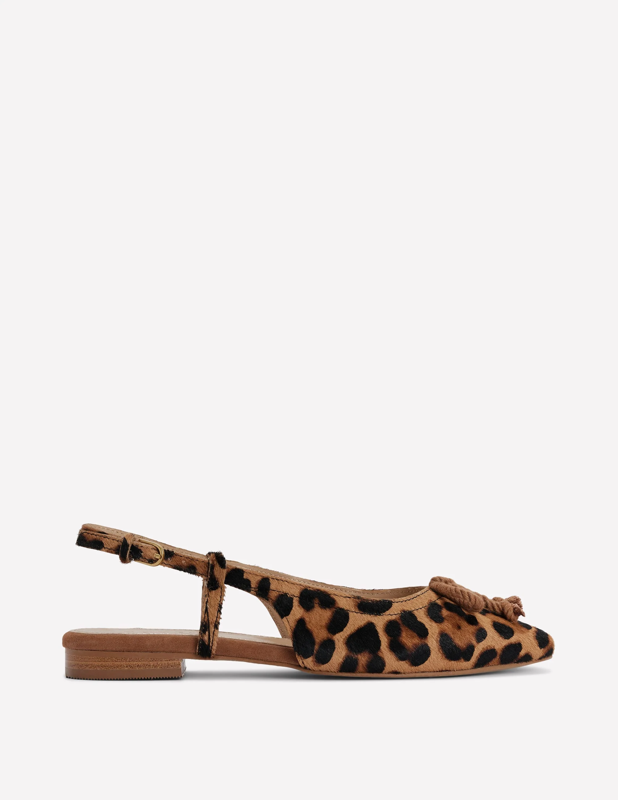 Flache Slingback-Sandalen-Klassisches Leopardenmuster