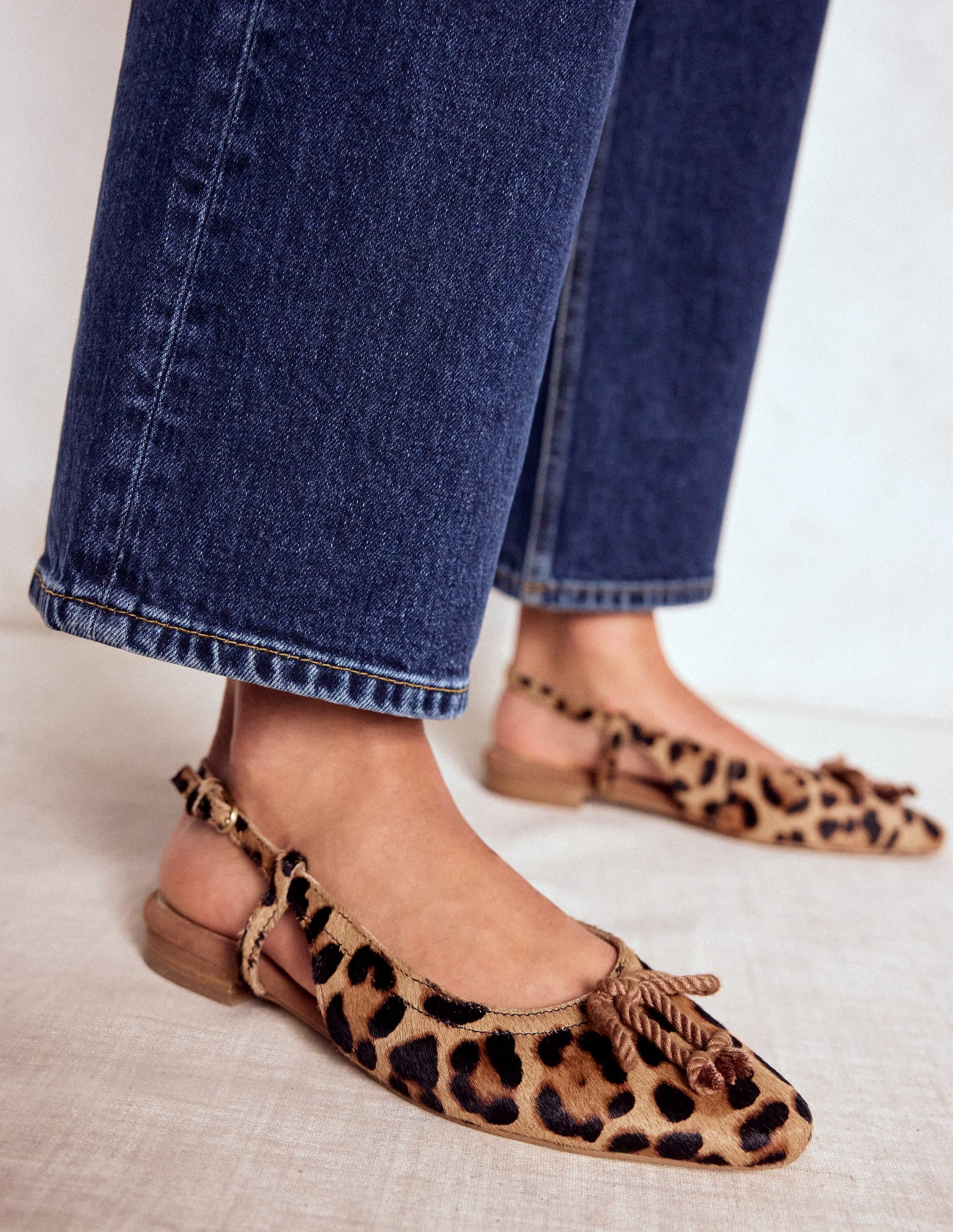 Flache Slingback-Sandalen-Klassisches Leopardenmuster - Image 2