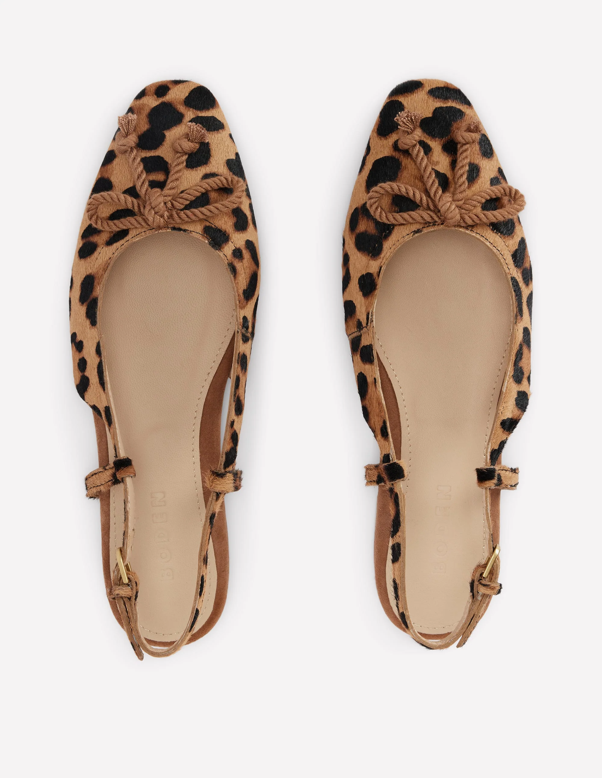 Flache Slingback-Sandalen-Klassisches Leopardenmuster - Image 5