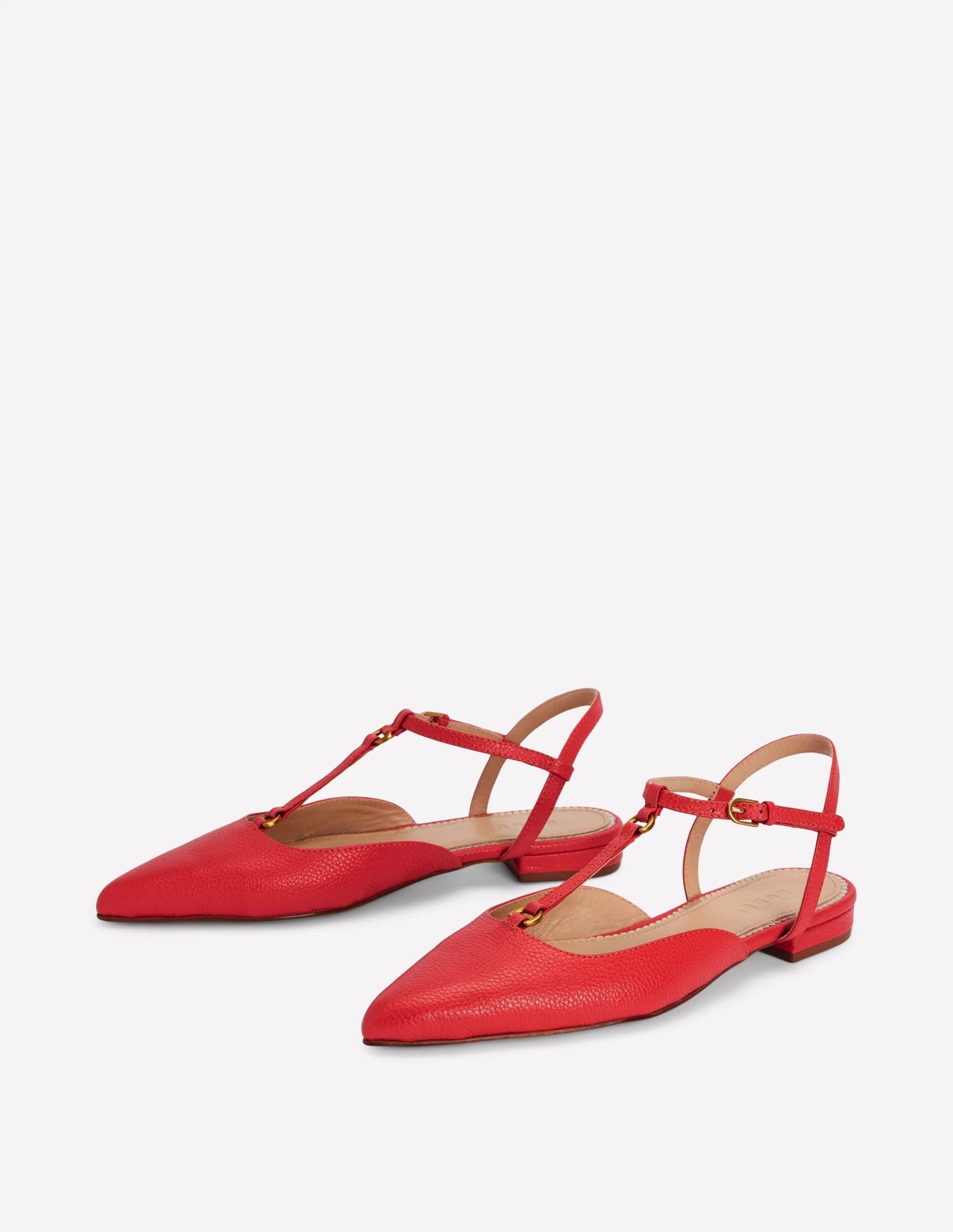 Flache, spitze Schuhe mit T-Steg-Briefkastenrot - Image 3