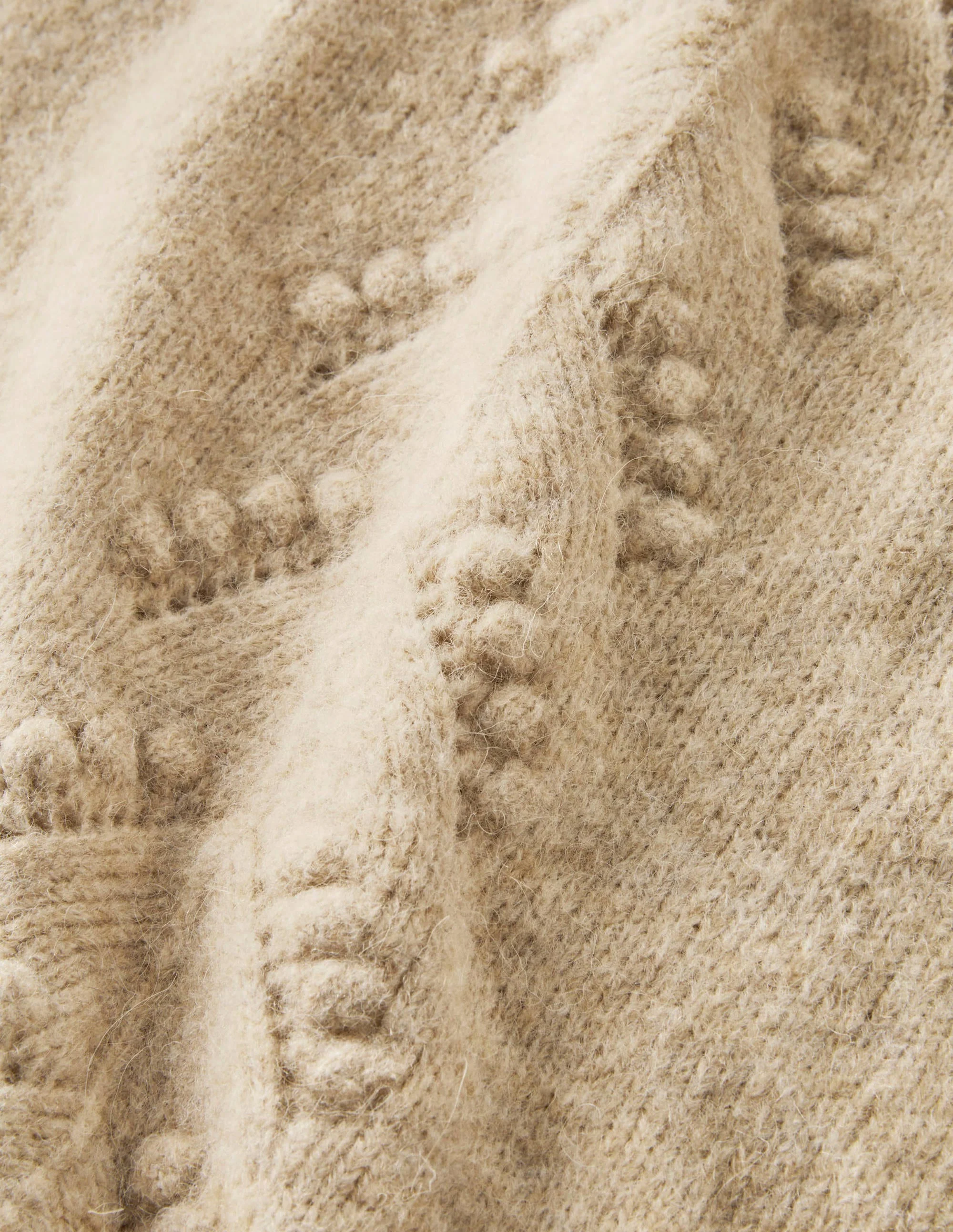 Flauschig gestricktes T-Shirt-Mausbraun Melange - Image 5