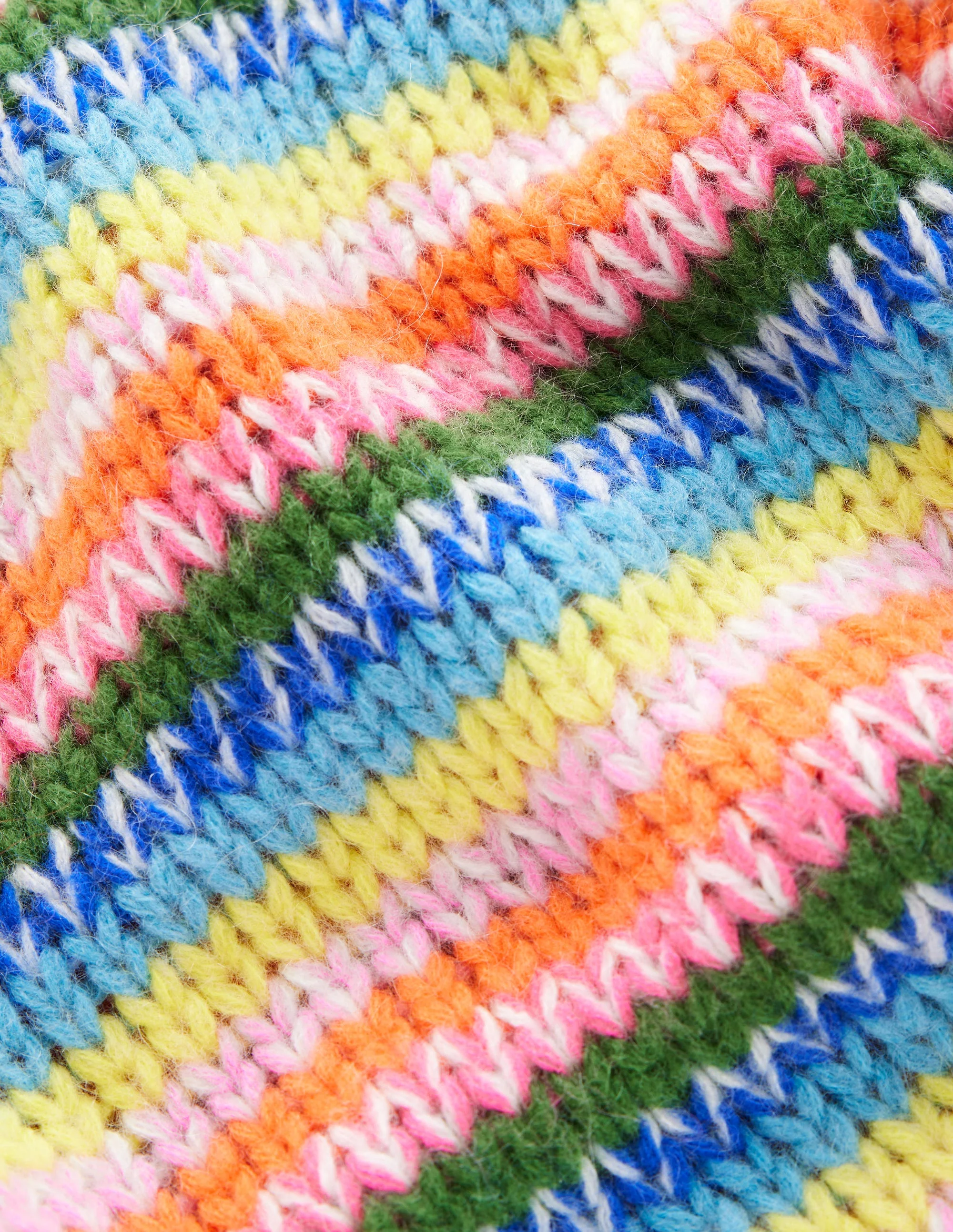 Flauschiger Streifenpullover-Breite Regenbogenstreifen - Image 6
