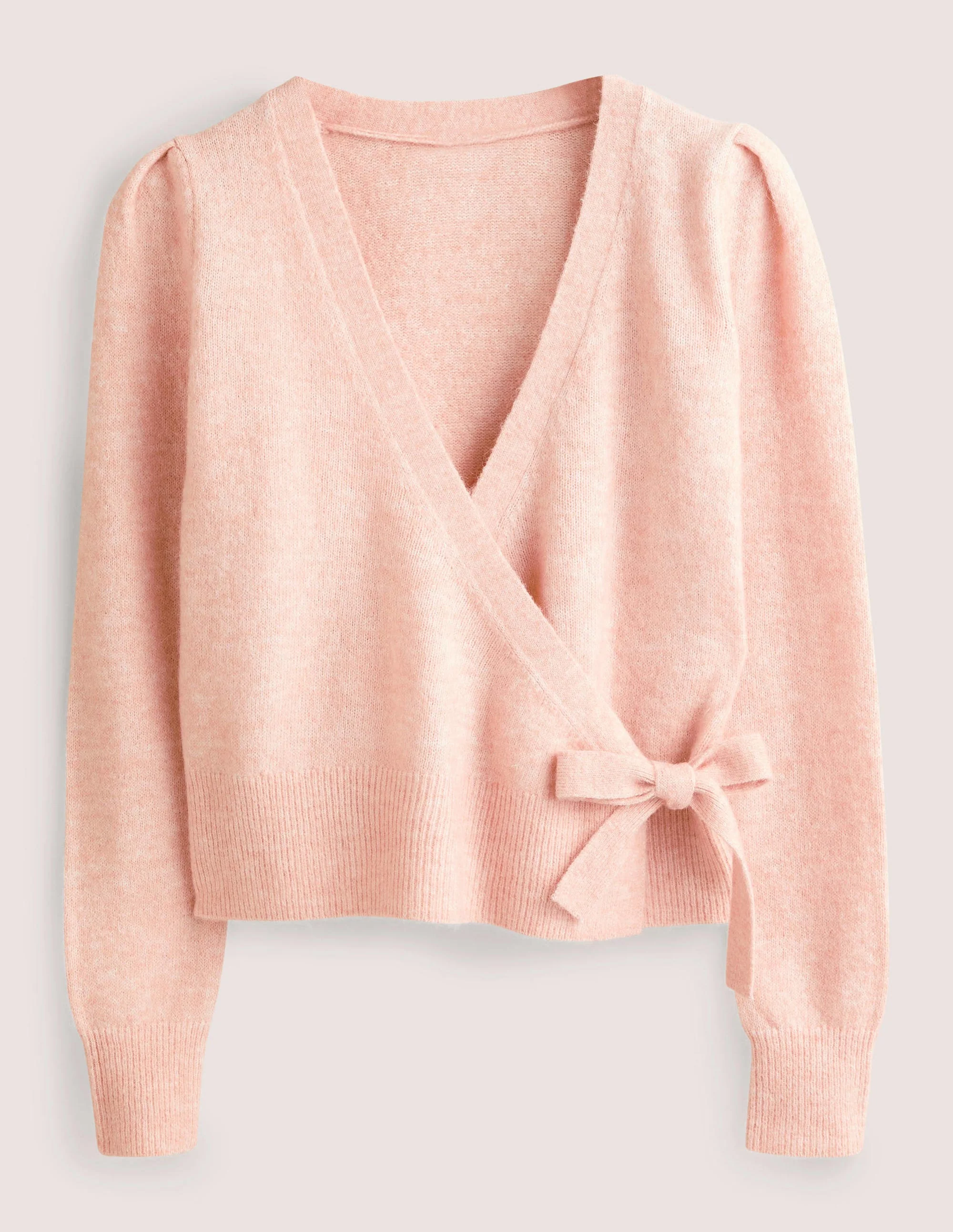 Flauschiger Wickel-Cardigan-Eisrosa - Image 8