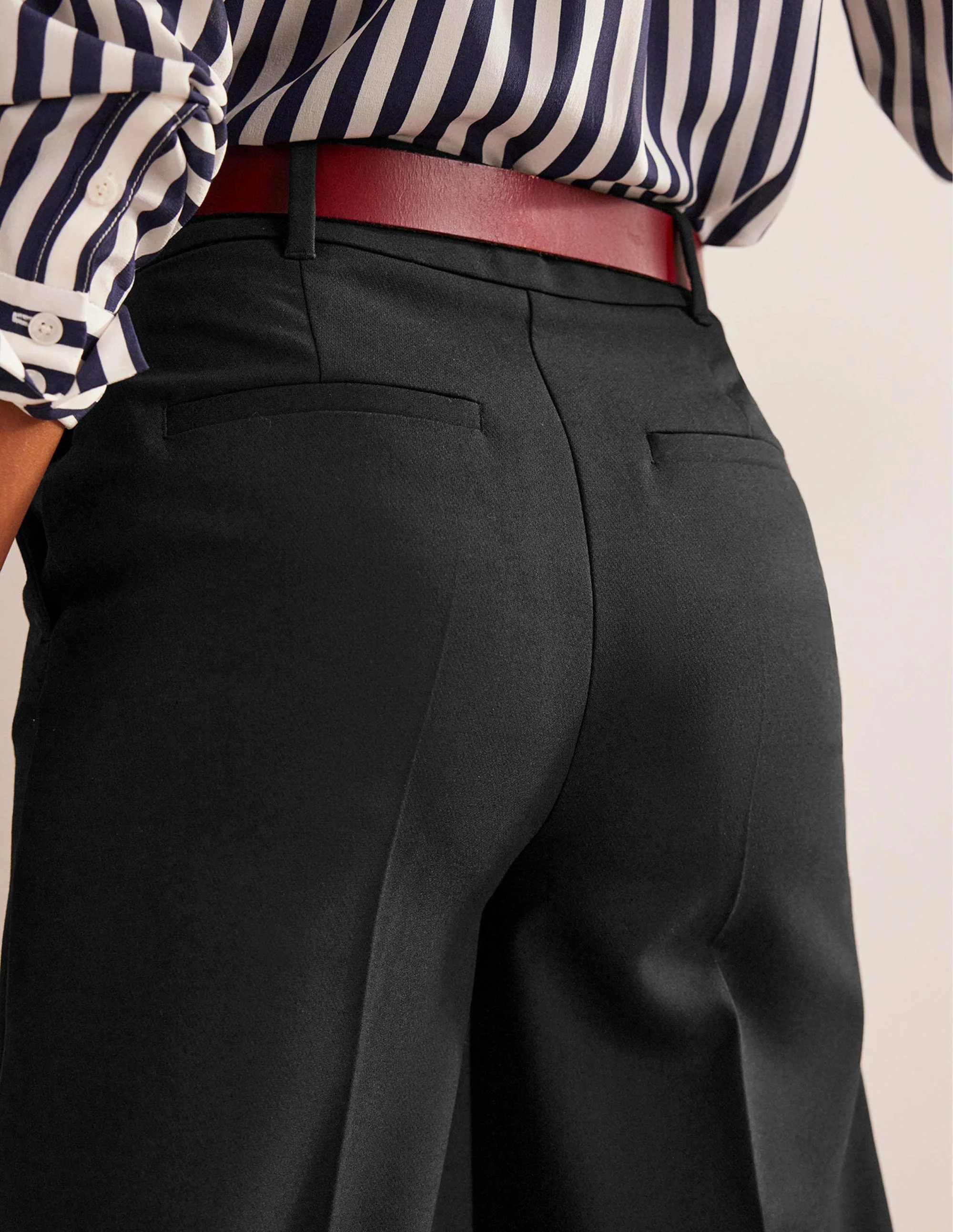 Fließende Culottes mit weitem Bein-Schwarz - Image 2