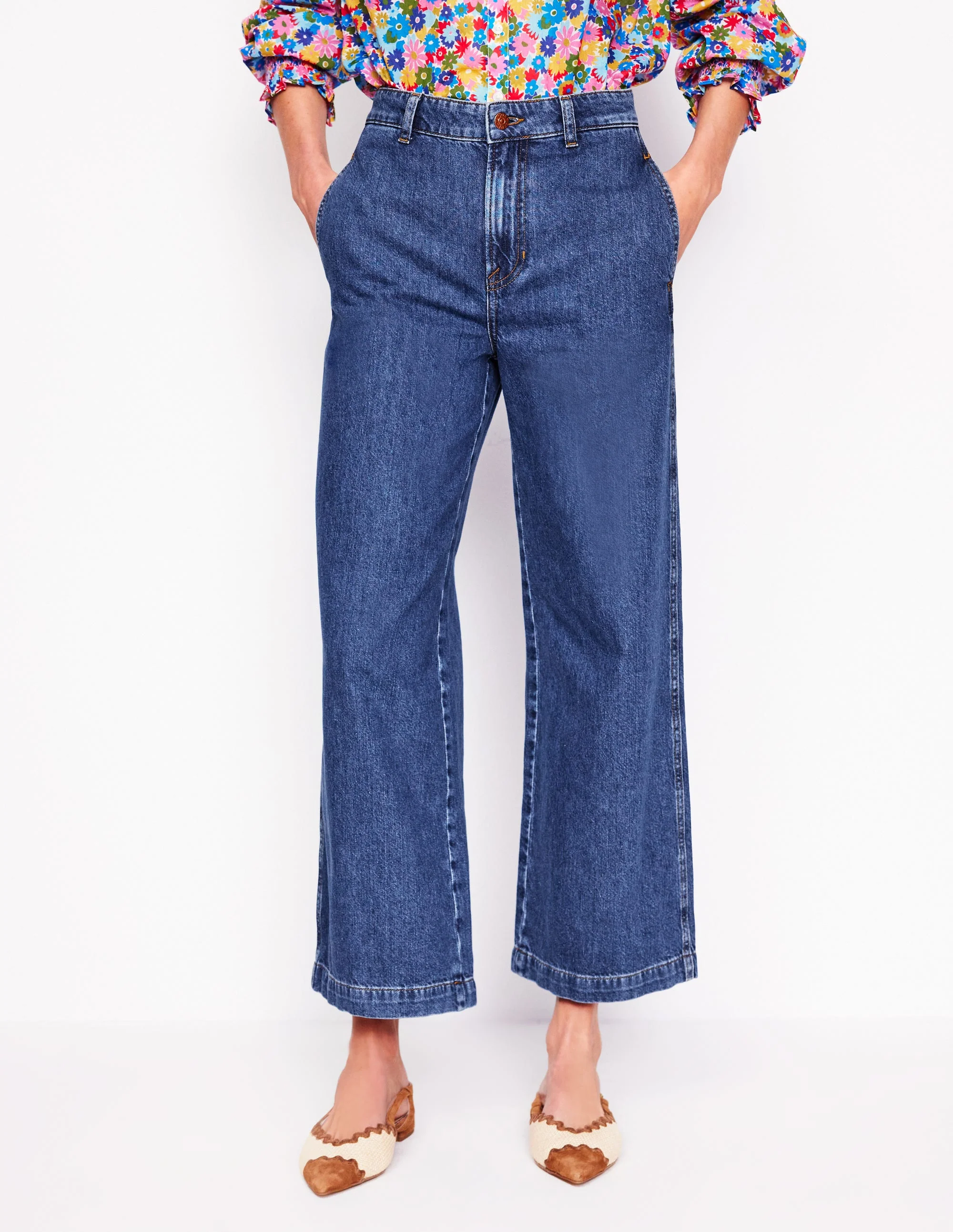 Fließende Jeans mit verkürztem Bein-Beatnik Red - Image 5